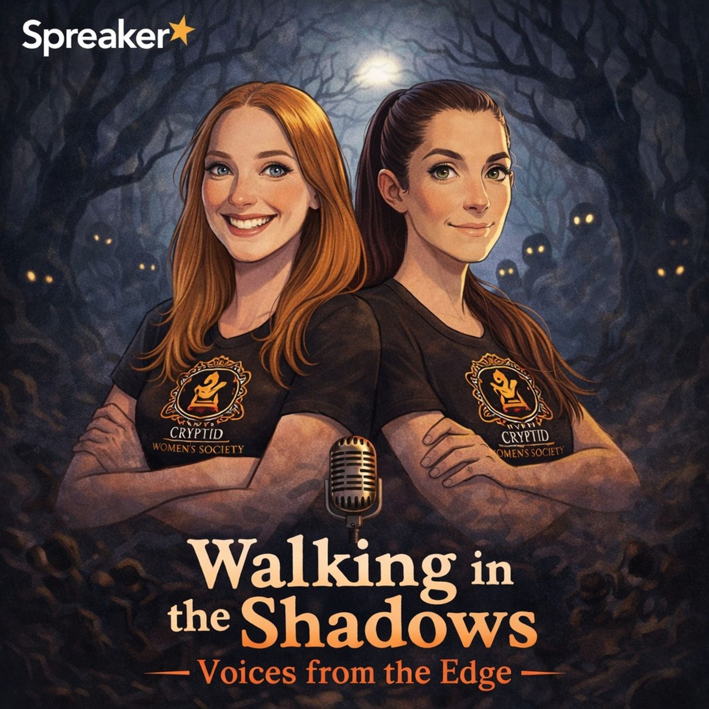 Cryptid Women's Society - Walking in the Shadows : voices from the edge podcast artwork