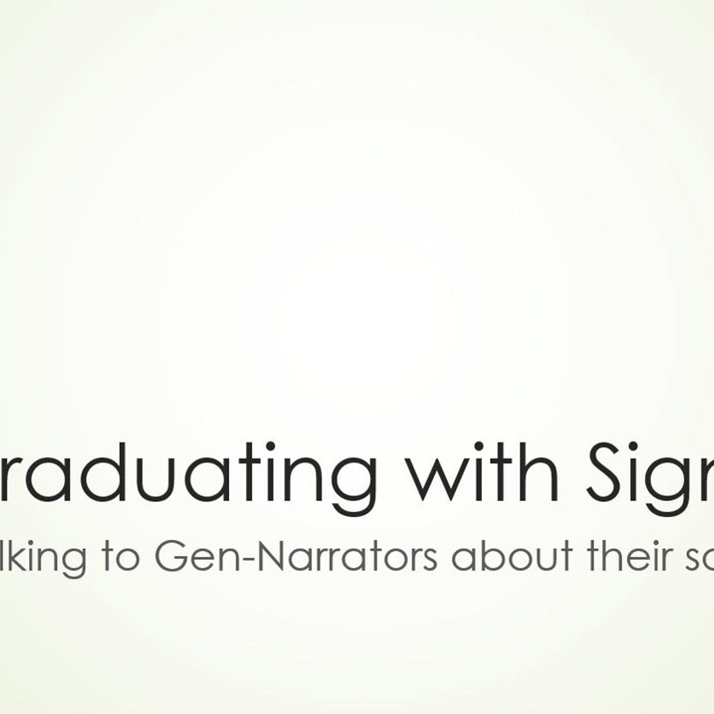Thoughts for #gennarrators episode artwork