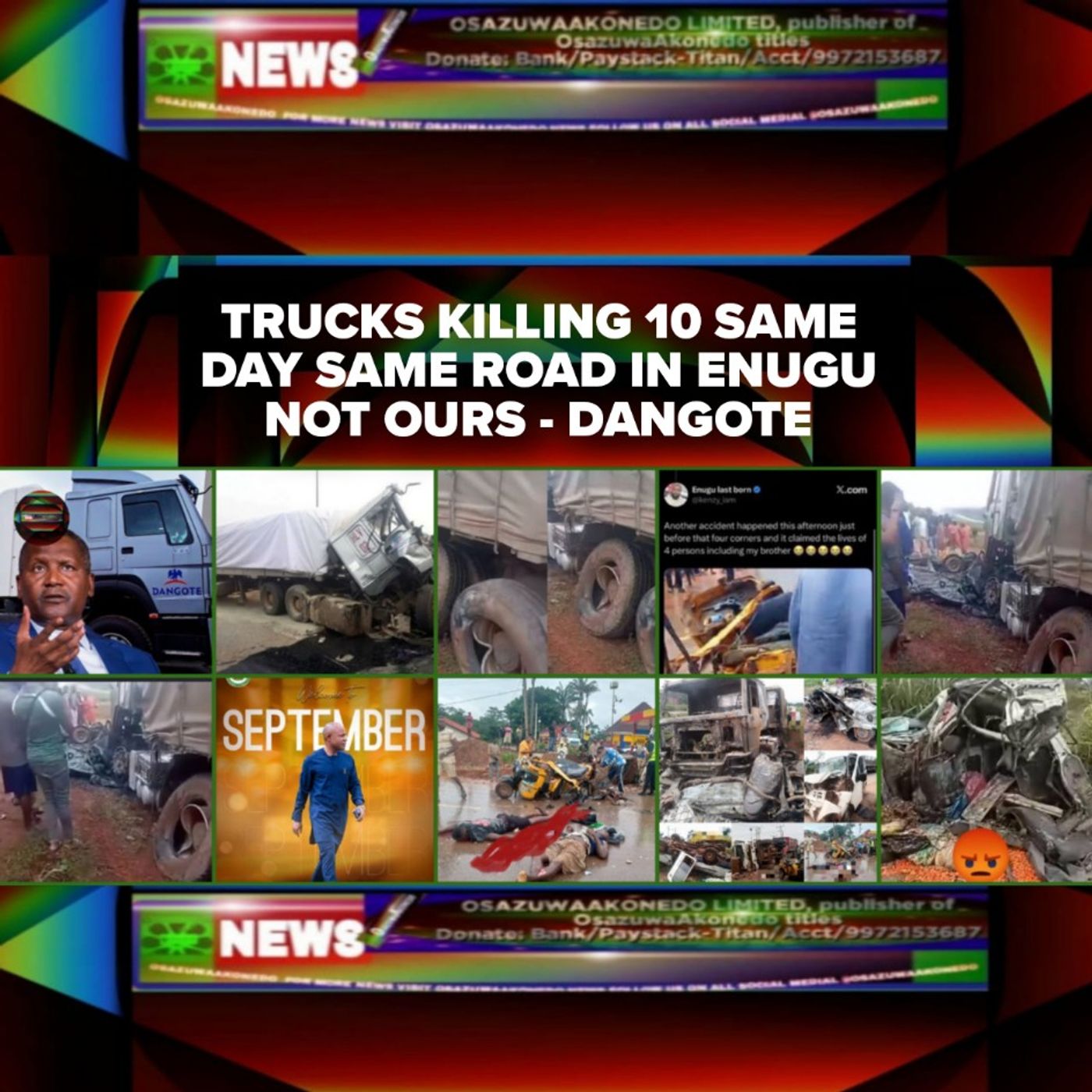 Trucks Killing 10 Same Day Same Road In Enugu Not Ours - Dangote episode artwork