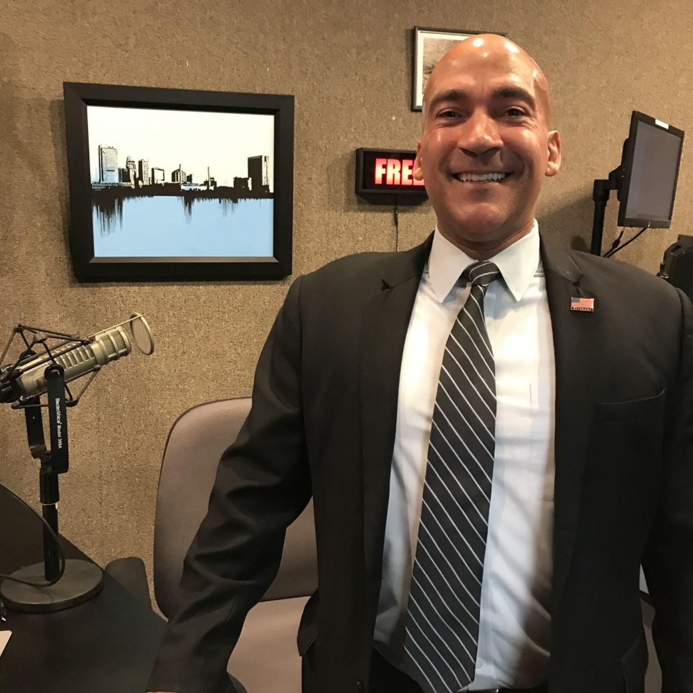 Candidate for Judge Josh Lanzinger is in to talk about his re-election episode artwork