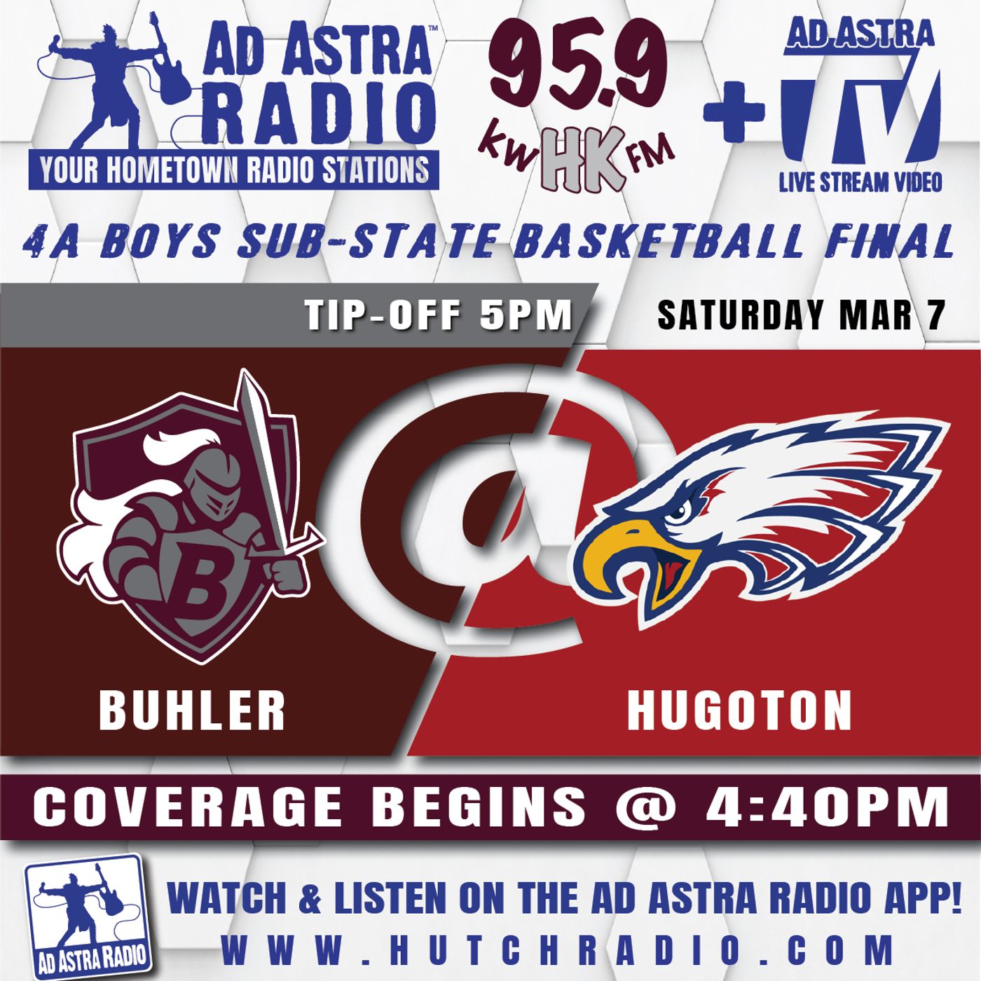 Buhler Crusaders at Hugoton Eagles Boys High School Basketball (4A Substate Final-March 7, 2026) episode artwork
