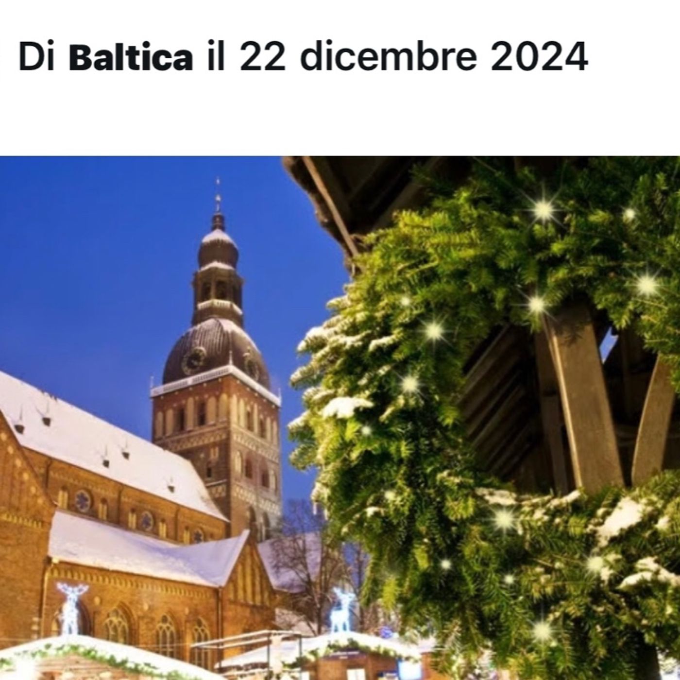 Baltica-Cosa si fa a Riga per Natale….!