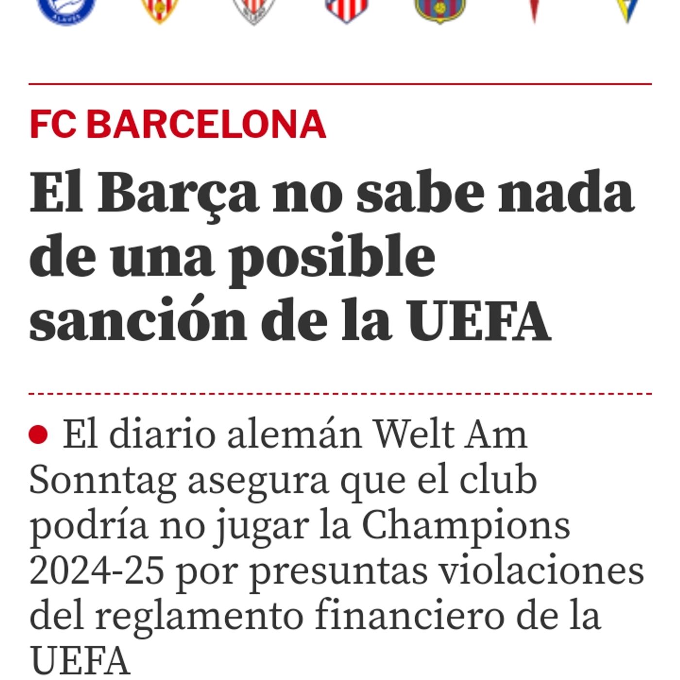 Un diario alemán acusa al Barça de infringir el fair play financiero de la UEFA episode artwork