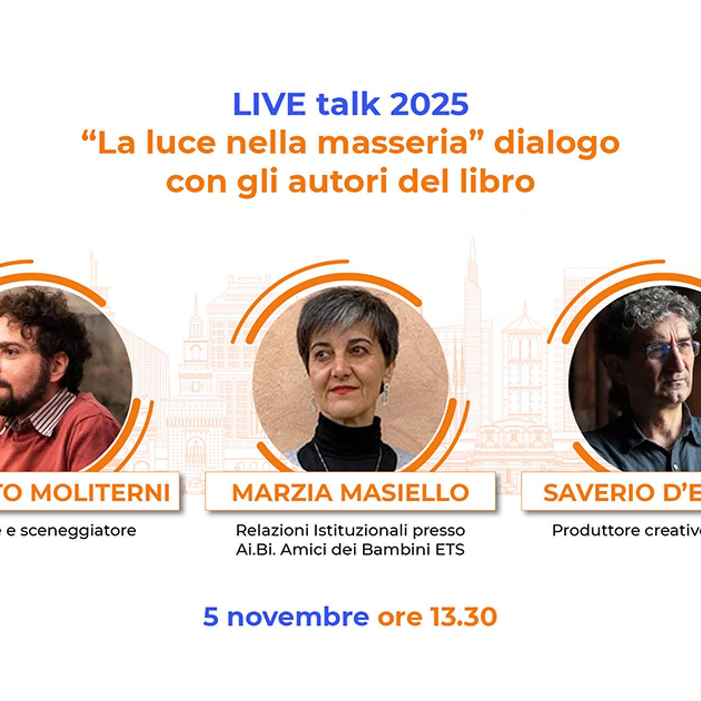 FarisTALK 2025: ospiti Roberto Moliterni e Saverio D'Ercole - "La luce nella masseria" dialogo con gli autori del libro FarisTALK 2025: ospiti Roberto Moliterni e Saverio D'Ercole - "La luce nella masseria" dialogo con gli autori del libro