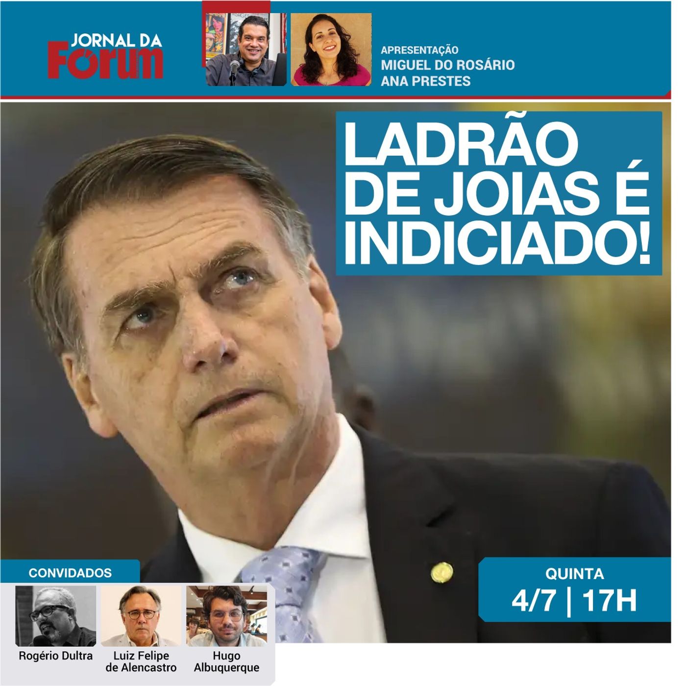 PF indicia Bolsonaro por roubo de joias e falsificação de carteiras de vacina | 04.07.24 episode artwork