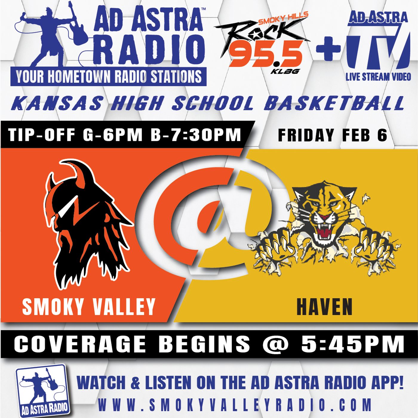 Smoky Valley Vikings at Haven Wildcats Boys High School Basketball (February 6, 2026) episode artwork