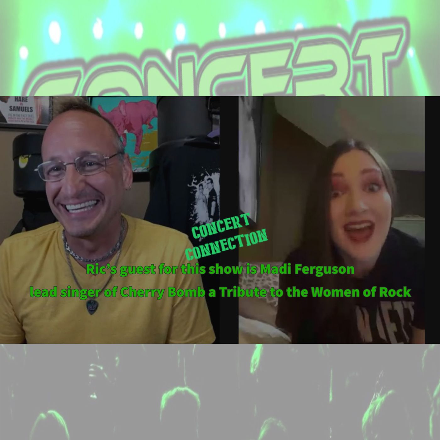 CC hosted by Ric Hare July 30, 2020 Ric’s guest for this show is Madi Ferguson lead singer of Cherry Bomb episode artwork