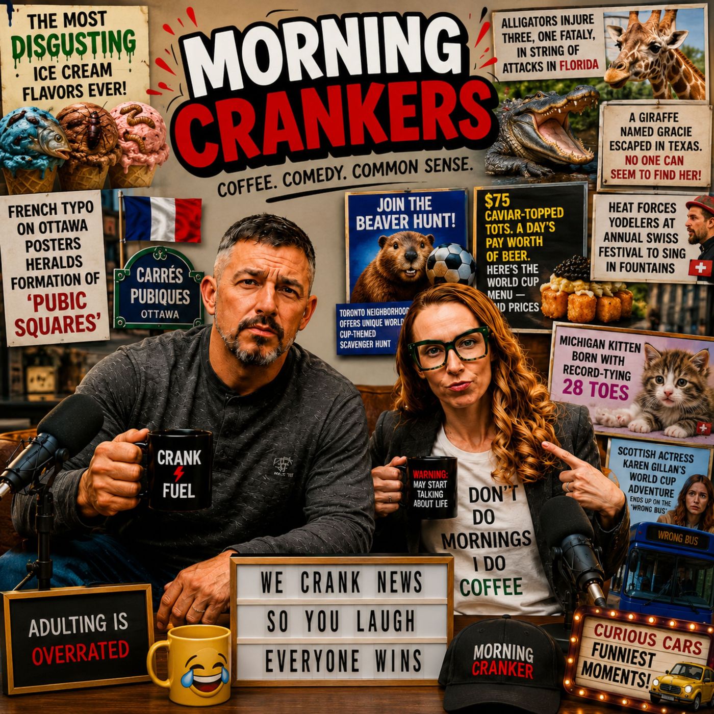 Morning Crankers: Comedy - News & Outrageous Real-Life Stories