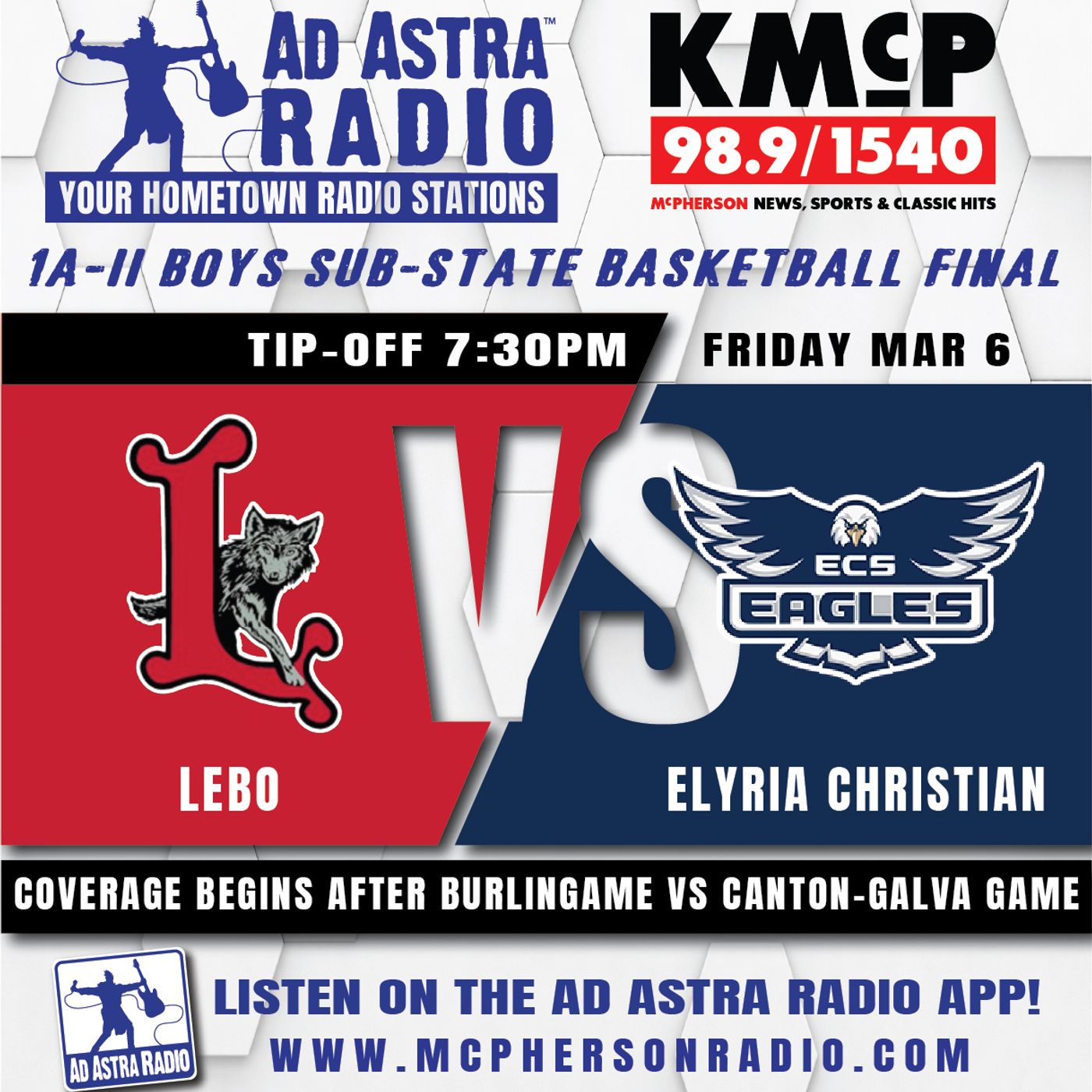 Lebo Wolves vs Elyria Christian Eagles Boys High School Basketball (1A-I Substate Final-March 6, 2026) episode artwork
