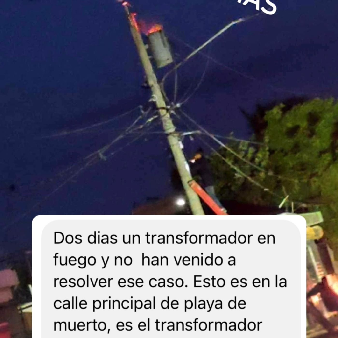 Transformador dañado en la calle principal de Playa de Muerto episode artwork
