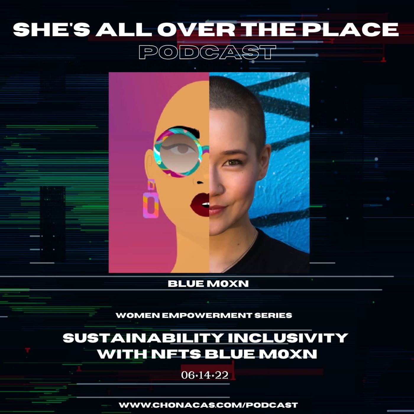 Sustainability Inclusivity with NFTs Blue M0xn episode artwork