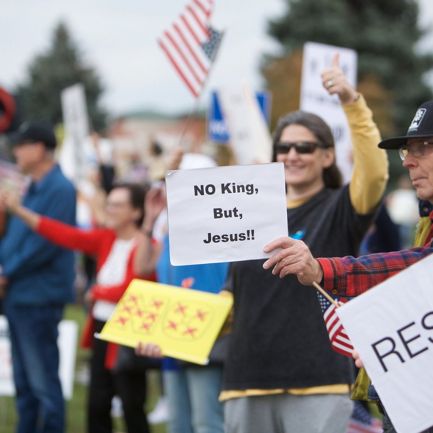 Photos: Demonstrators line Randall Road in Geneva for No Kings rally episode artwork