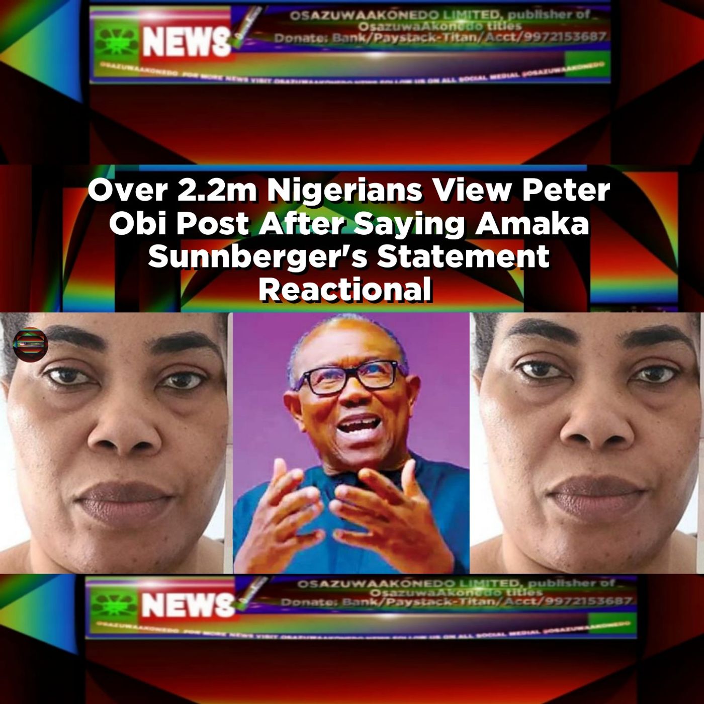 Over 2.2m Nigerians View Peter Obi Post After Saying Amaka Sunnberger's Statement Reactional ~ OsazuwaAkonedo