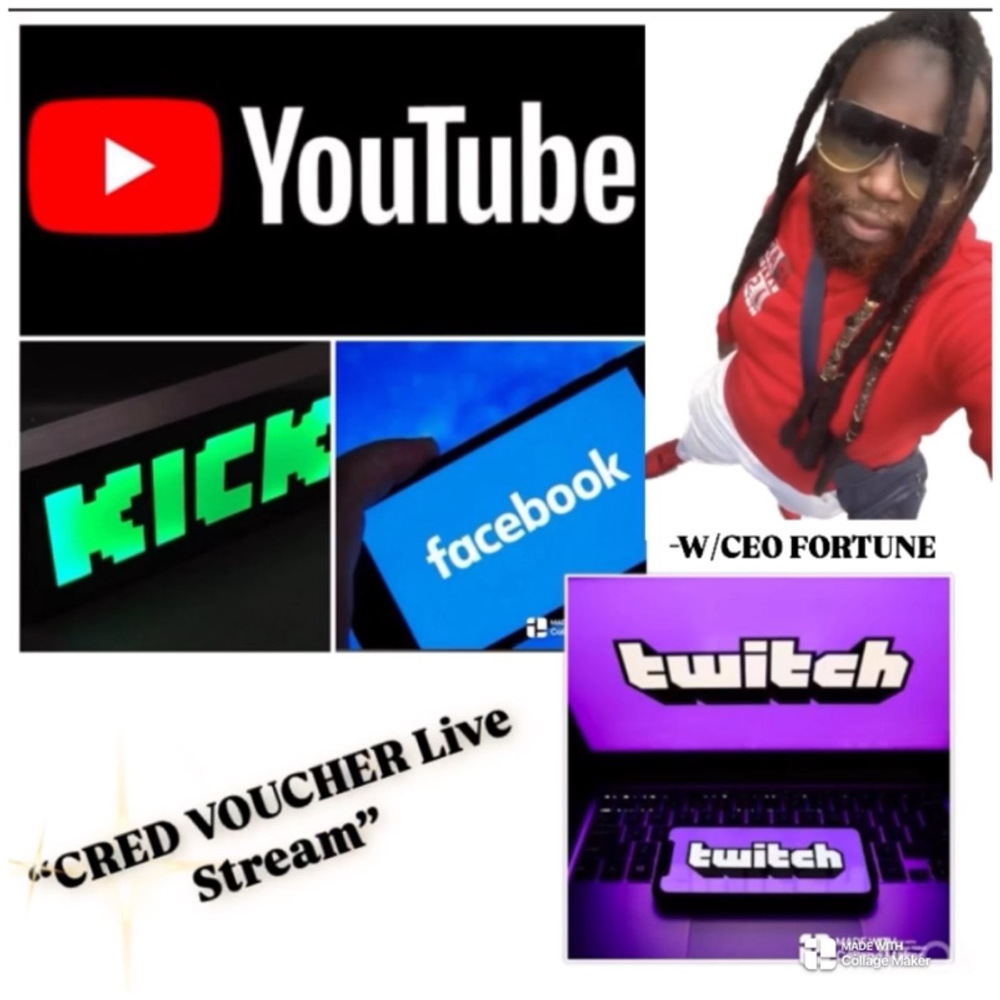 💯“CRED VOUCHER💯 LIVE STREAM ON TWITCH • YOUTUBE • & FACEBOOK FOR LIVE ENTERTAINMENT NEWS UPDATES