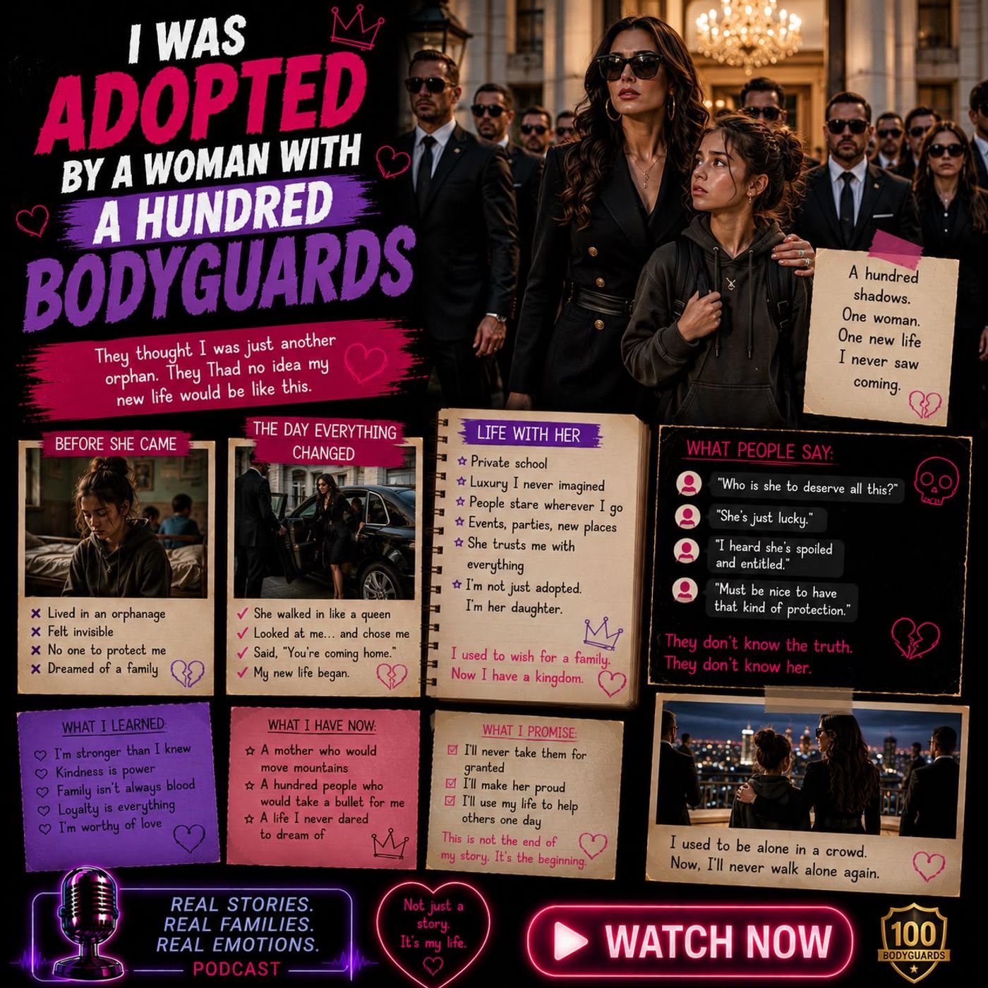I Was Adopted by a Woman with a Hundred Bodyguards|Like and subscribe💕 episode artwork