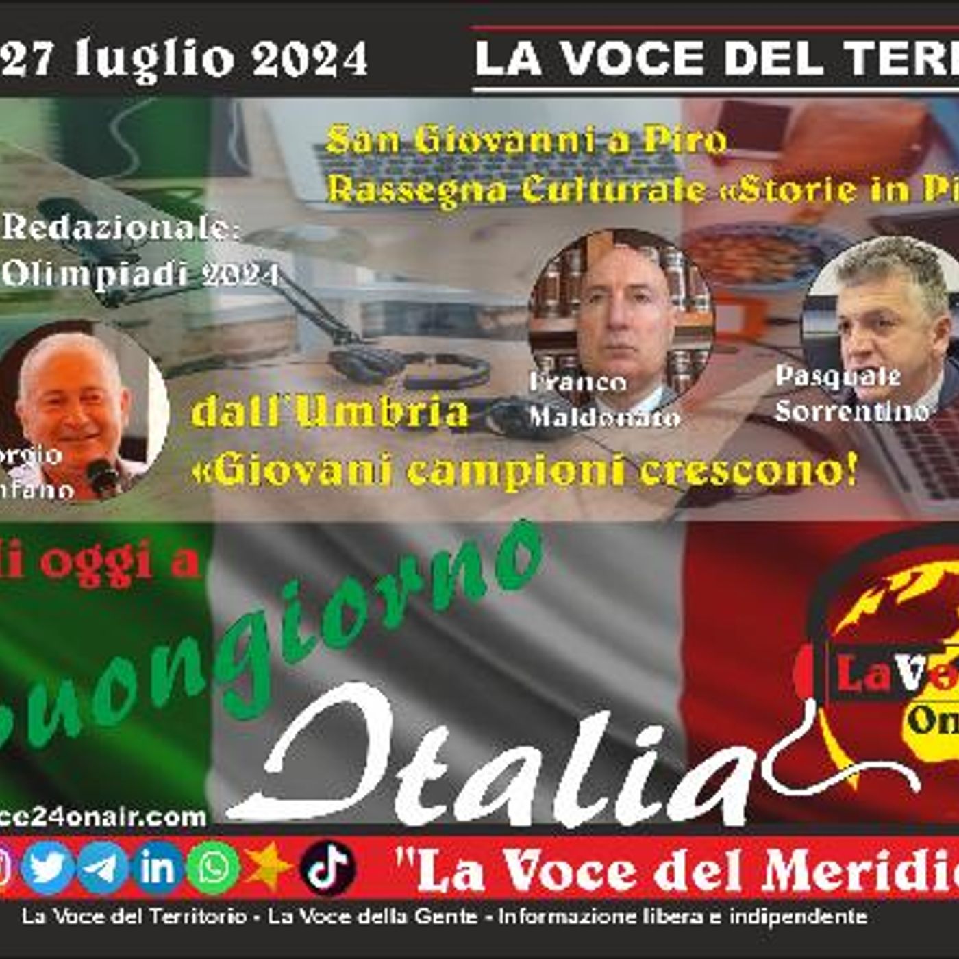 BUONGIORNO ITALIA – 20 luglio 2024 parte 1° - Magazine settimanale di approfondimento: politica, cultura, società, eventi parte 1° episode artwork