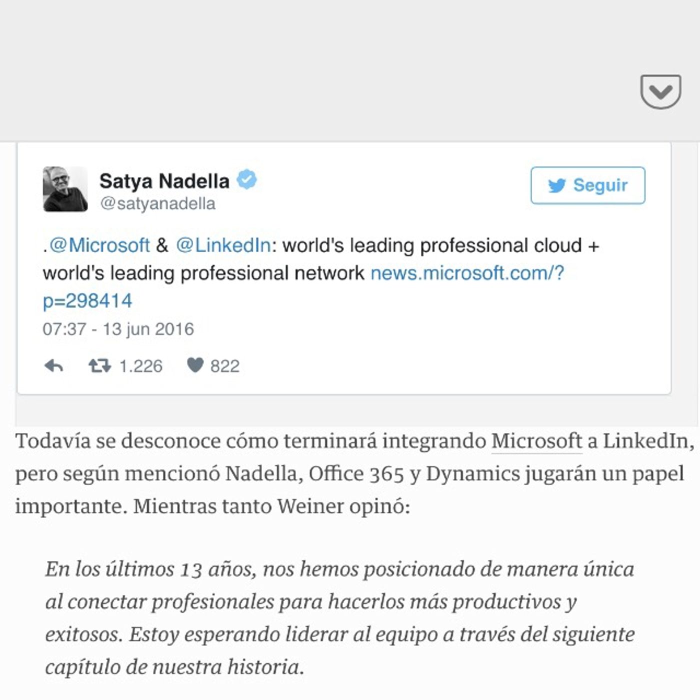 Linkedin ahora es Microsoft
