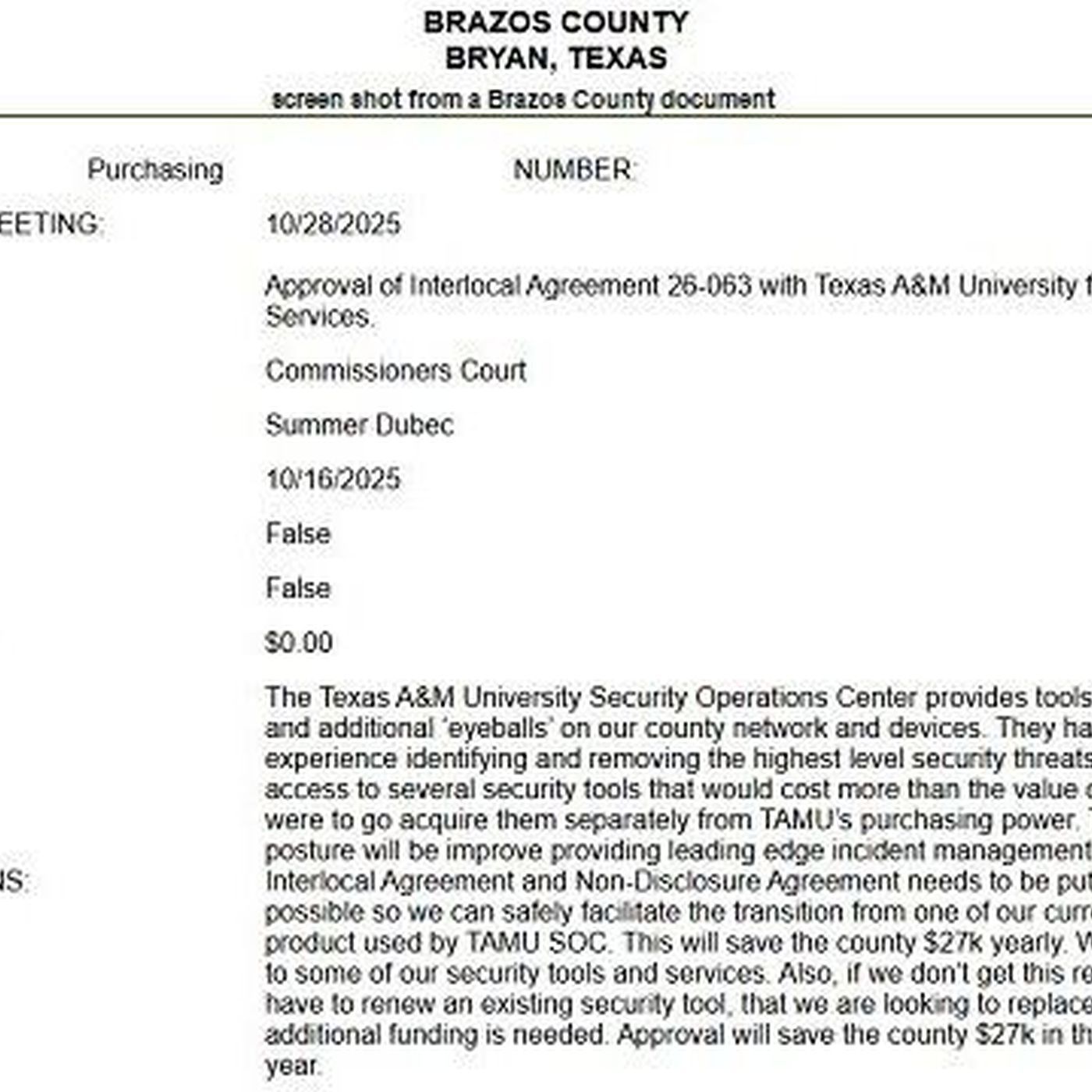 Brazos County commission approves a cybersecurity protection agreement with Texas A&M episode artwork
