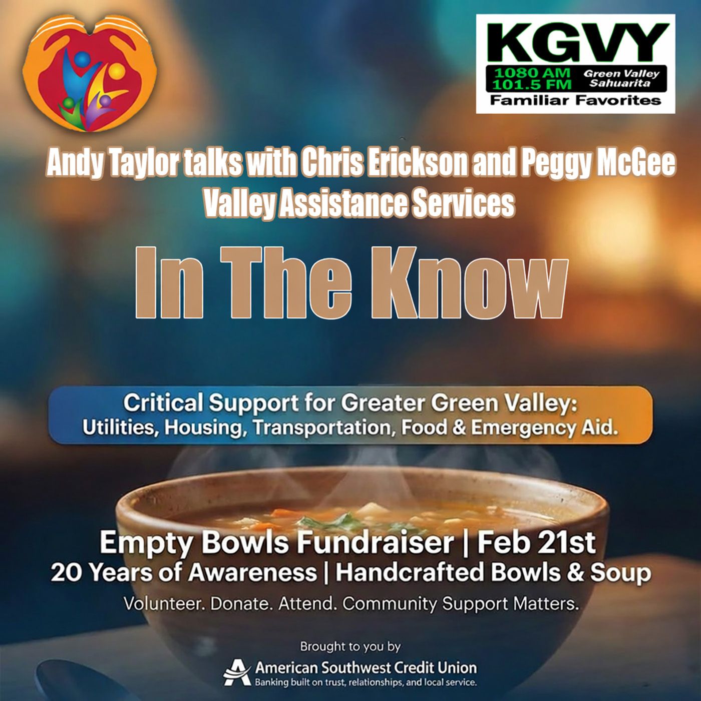 In The Know - 20 Years of Empty Bowls: Fighting Hunger & Helping Neighbors (Aired 02/09/2026) episode artwork