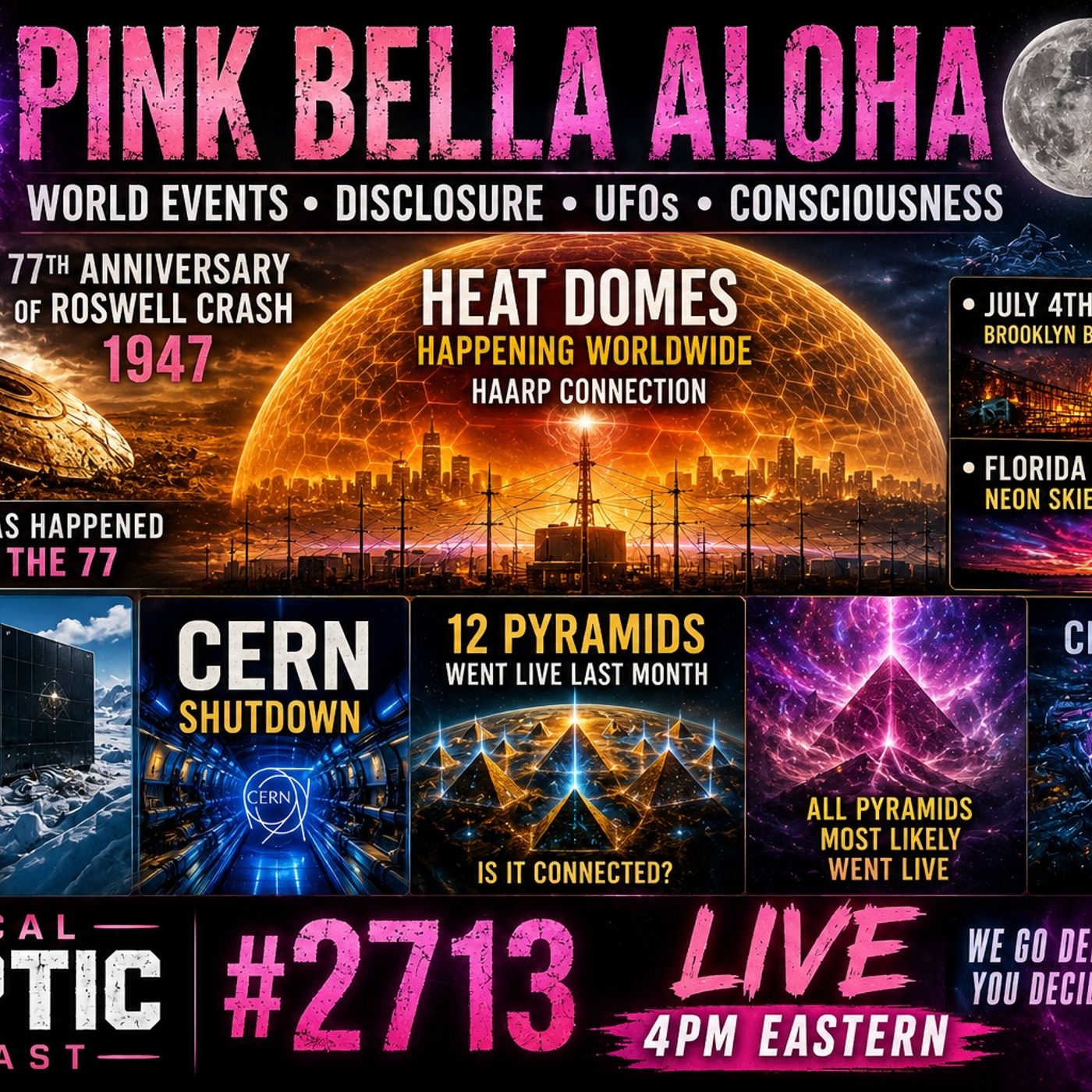 77 Portal• Heat Domes• IceCube Antarctica • CERN Shutdown - Pink Bella Aloha - TSP # 2713 episode artwork