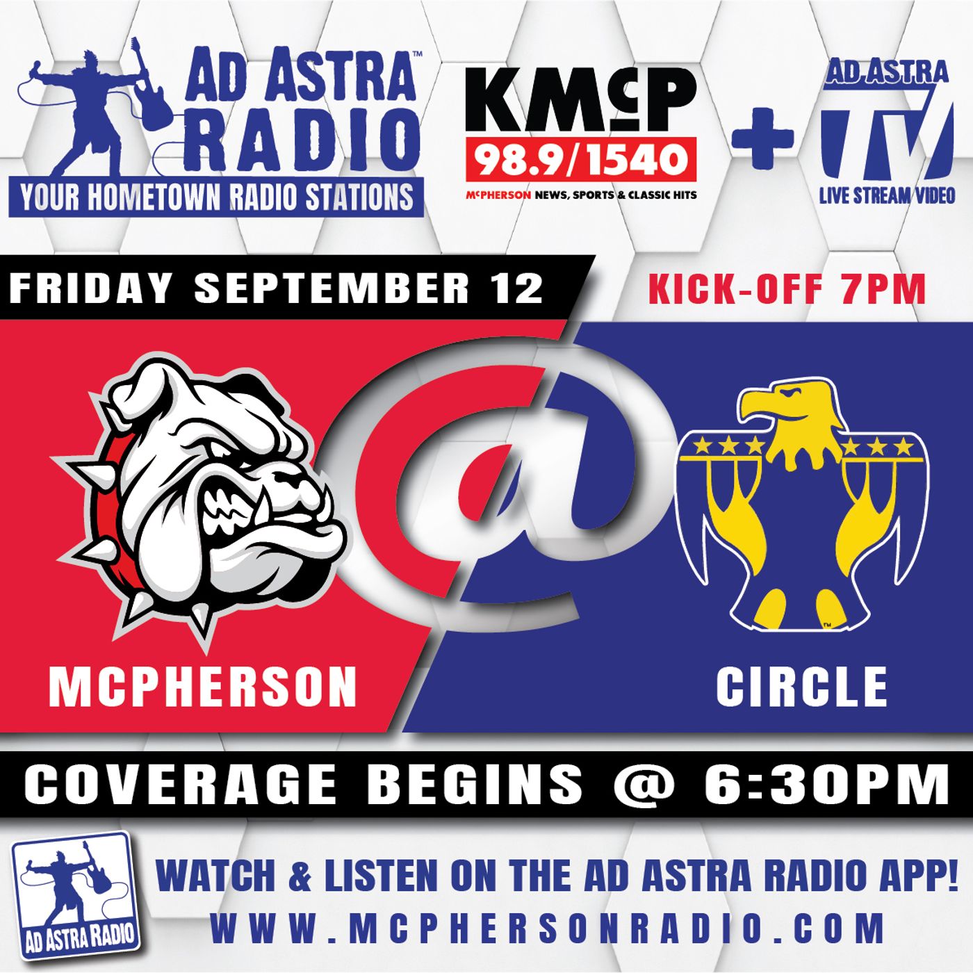 McPherson Bullpups at Circle Thunderbirds Football (September 12, 2025) episode artwork