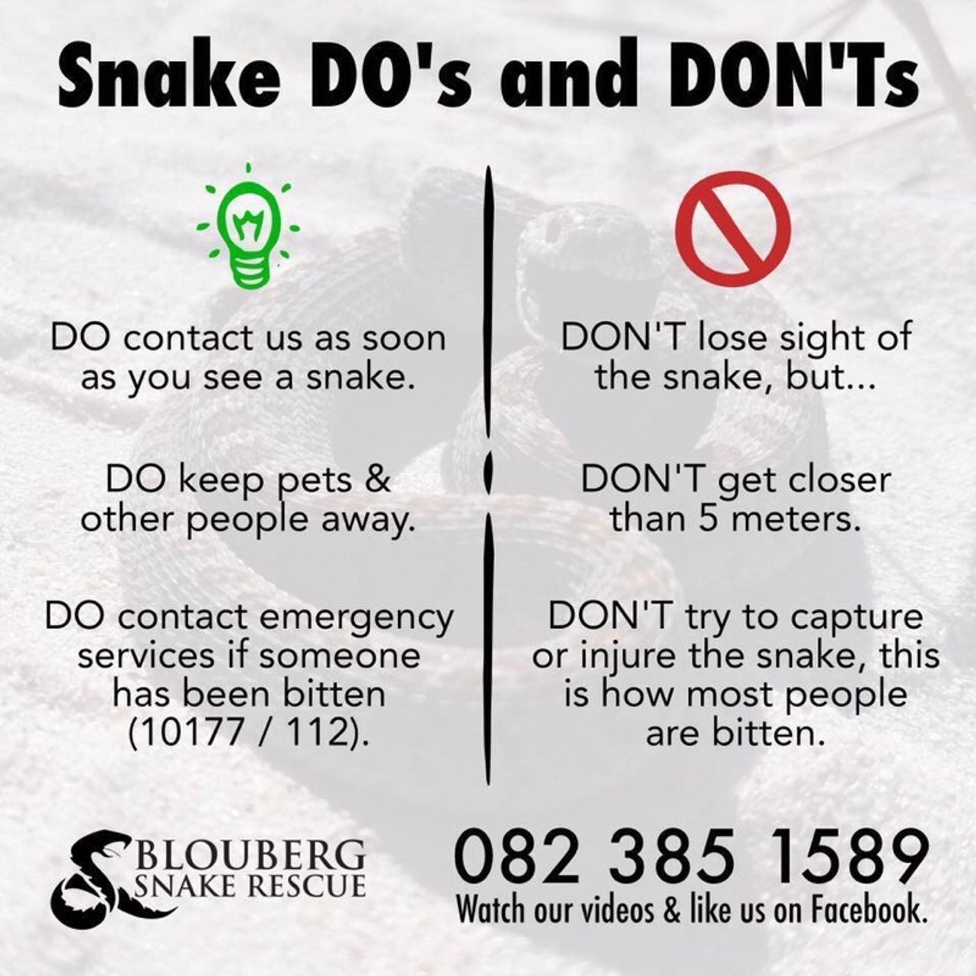 Snake DOs and DON'Ts thumbnail