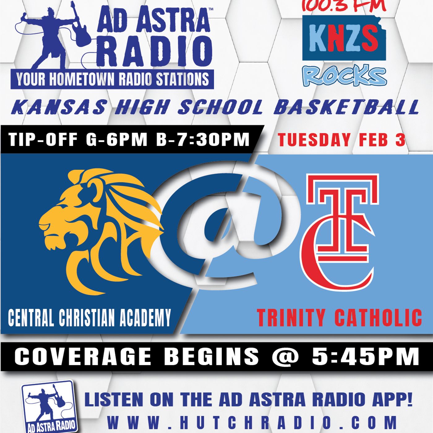 Wichita-Central Christian Academy Lions at Hutchinson Trinity Catholic Celtics Boys High School Basketball (February 3, 2026) episode artwork