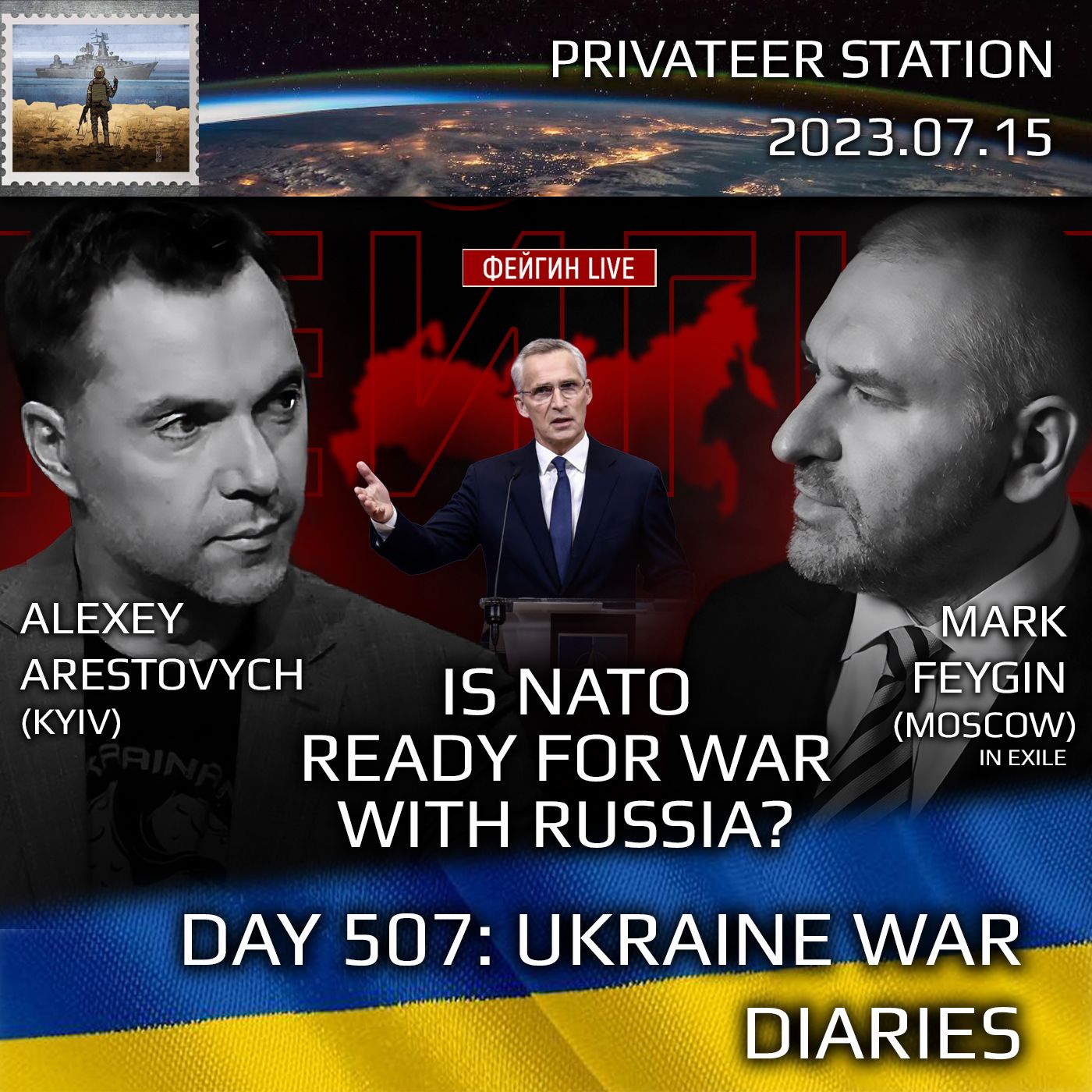 cover of episode War Day 507: Ukraine War Chronicles with Alexey Arestovych & Mark Feygin