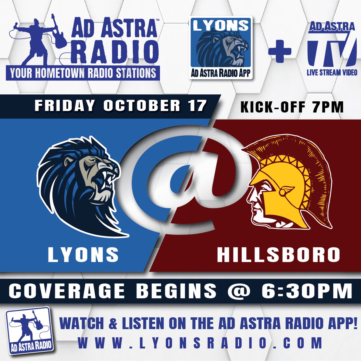 Lyons Lions at Hillsboro Trojans Football (October 17, 2025) episode artwork