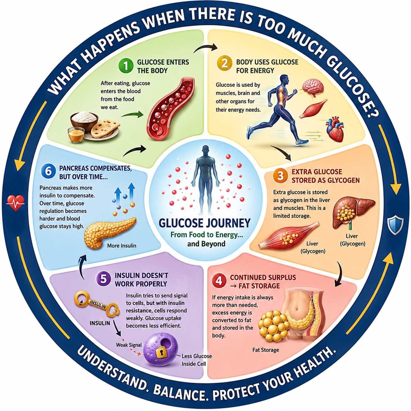 EP-315| Glucose Overload: From Sugar to Fat 🩸🩸Glucose 🩸🩸 বেশি হলে: Sugar থেকে Fat কীভাবে বাড়ে?| wellness podcast episode artwork