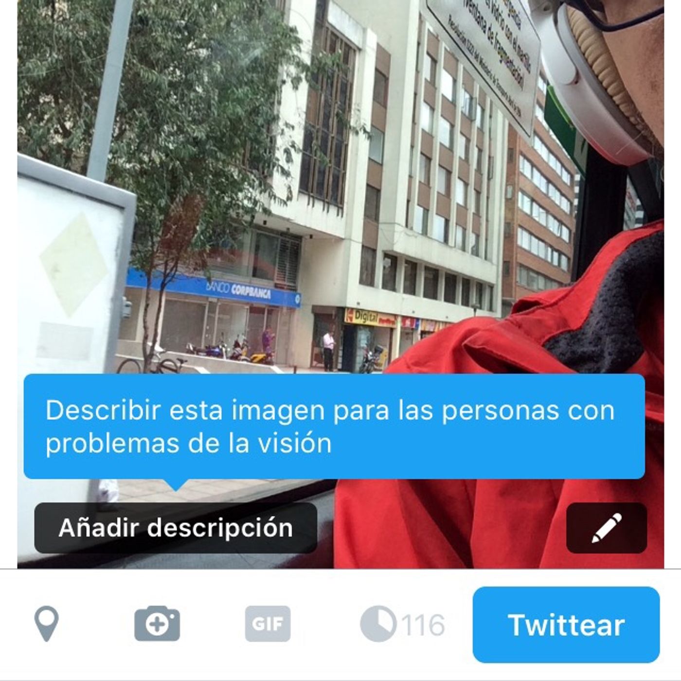 Fotos para Personas Ciegas en Twitter