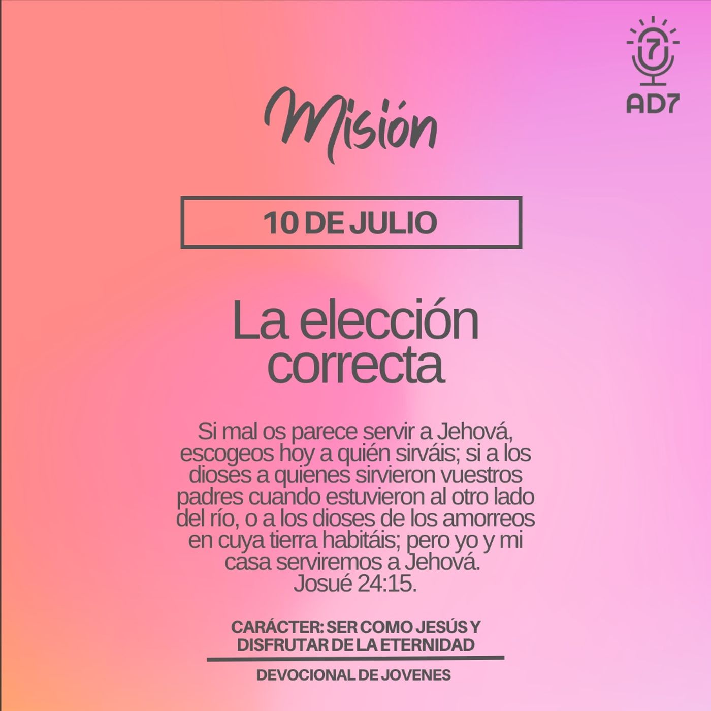 AD7 Devocional - Diferente / Inverso