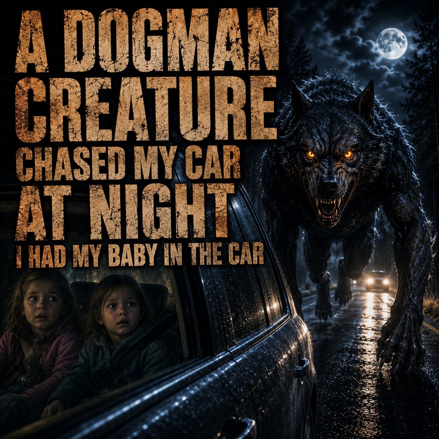 DOGMAN CHASED MY VEHICLE WITH MY TWO LITTLE GIRLS INSIDE THE CAR (CAMPBELLSPORT WISCONSIN)