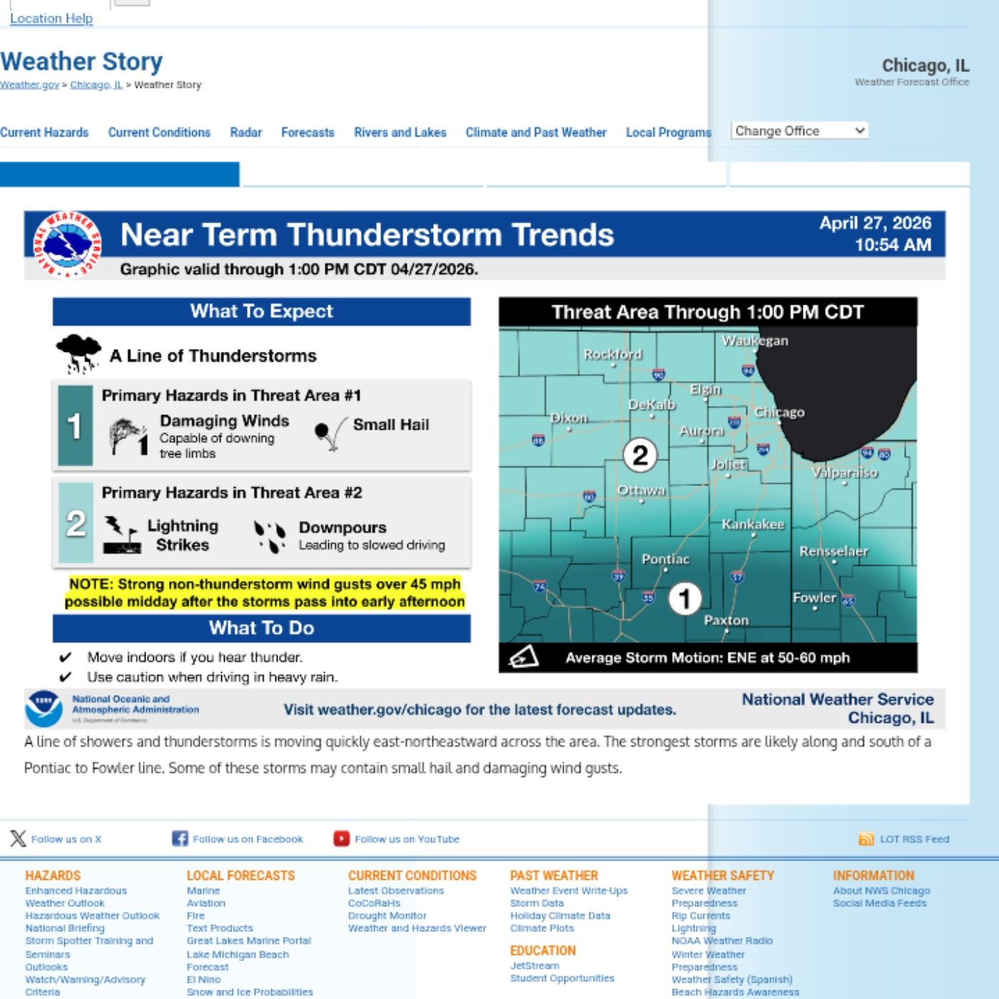 Hyperlocal weather West Rogers Park/Lincolnwood Weather Update - April 27th 2026