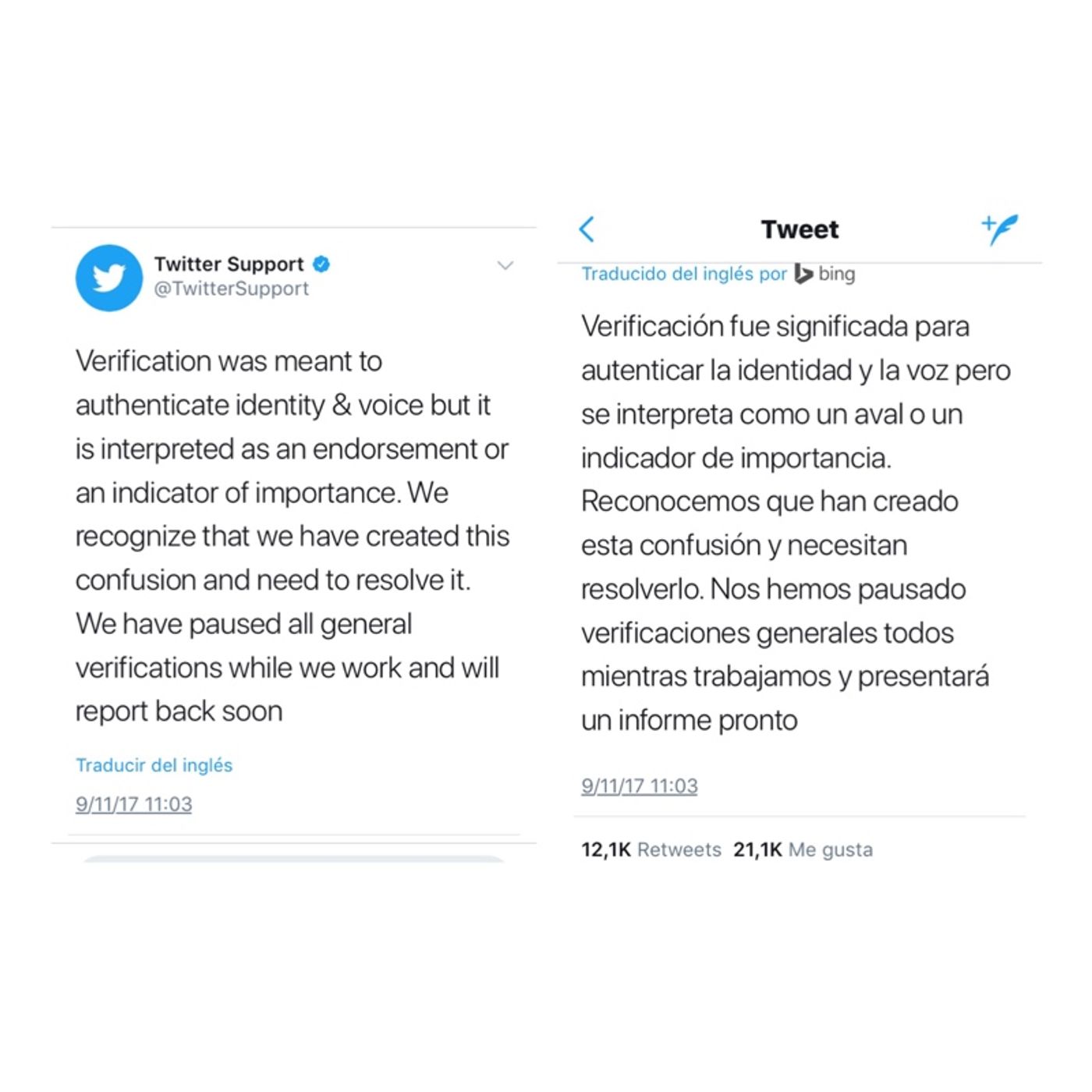 Twitter deja de verificar cuentas