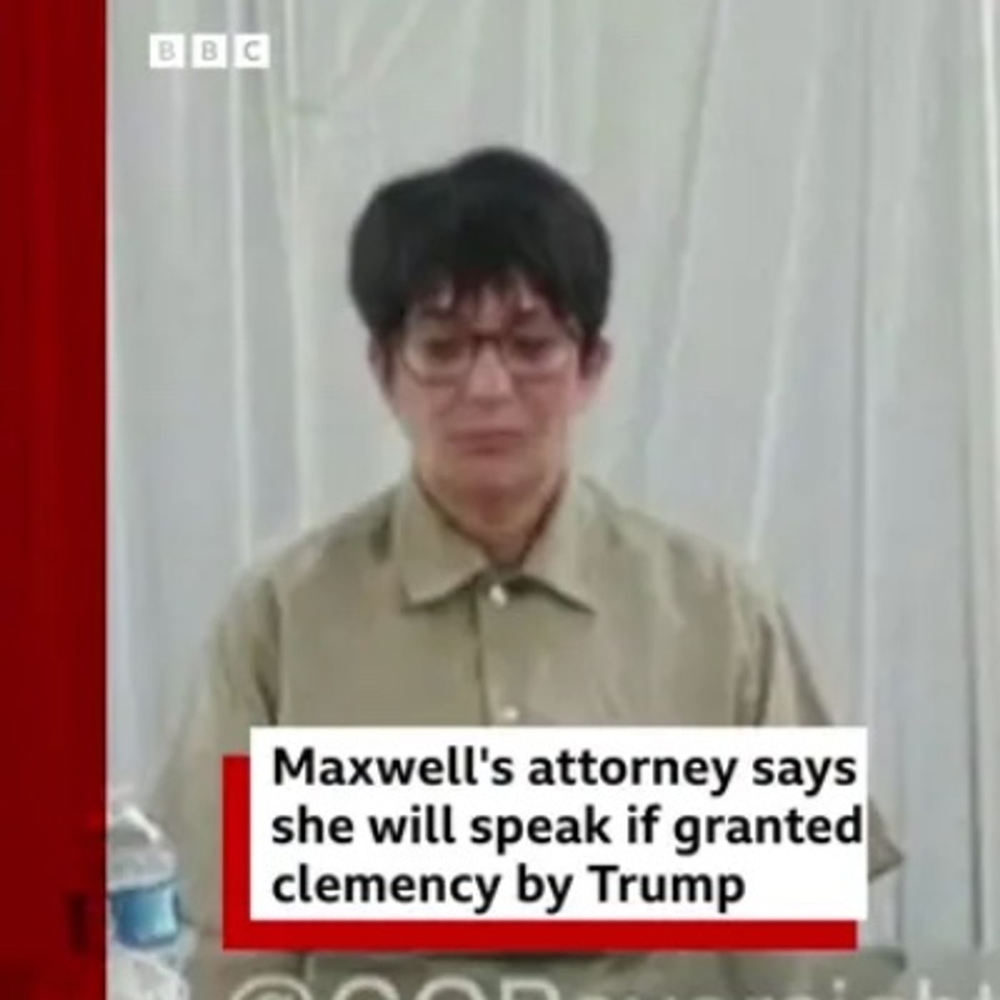 The White House has previously said ‘no leniency is being given or discussed’ in relationship to Ghislaine maxwell episode artwork