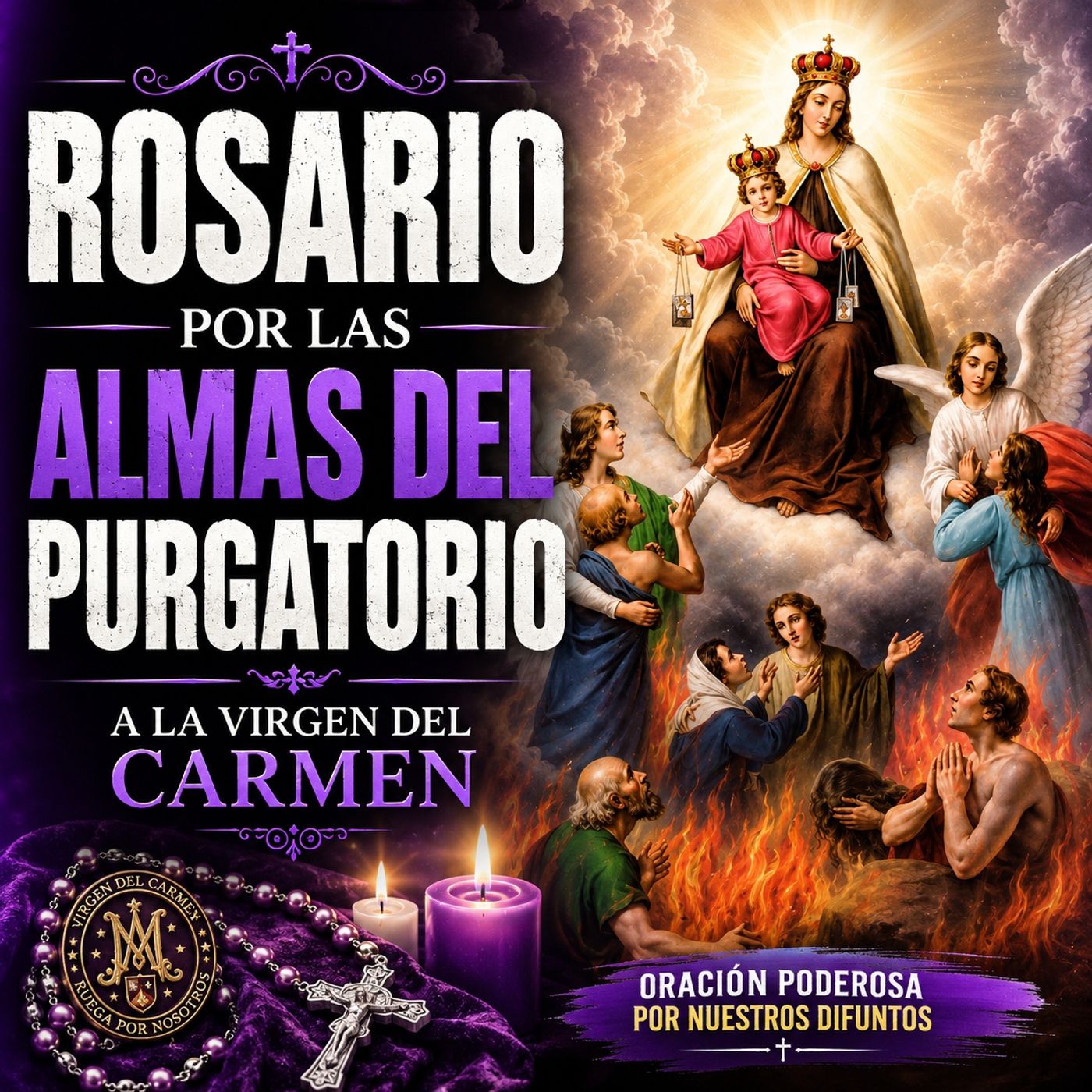 SANTO ROSARIO | Por las ALMAS Del PURGATORIO A LA VIRGEN DEL CARMEN❤️ Bajo Tu Amparo Nos Acogemos🙏 episode artwork