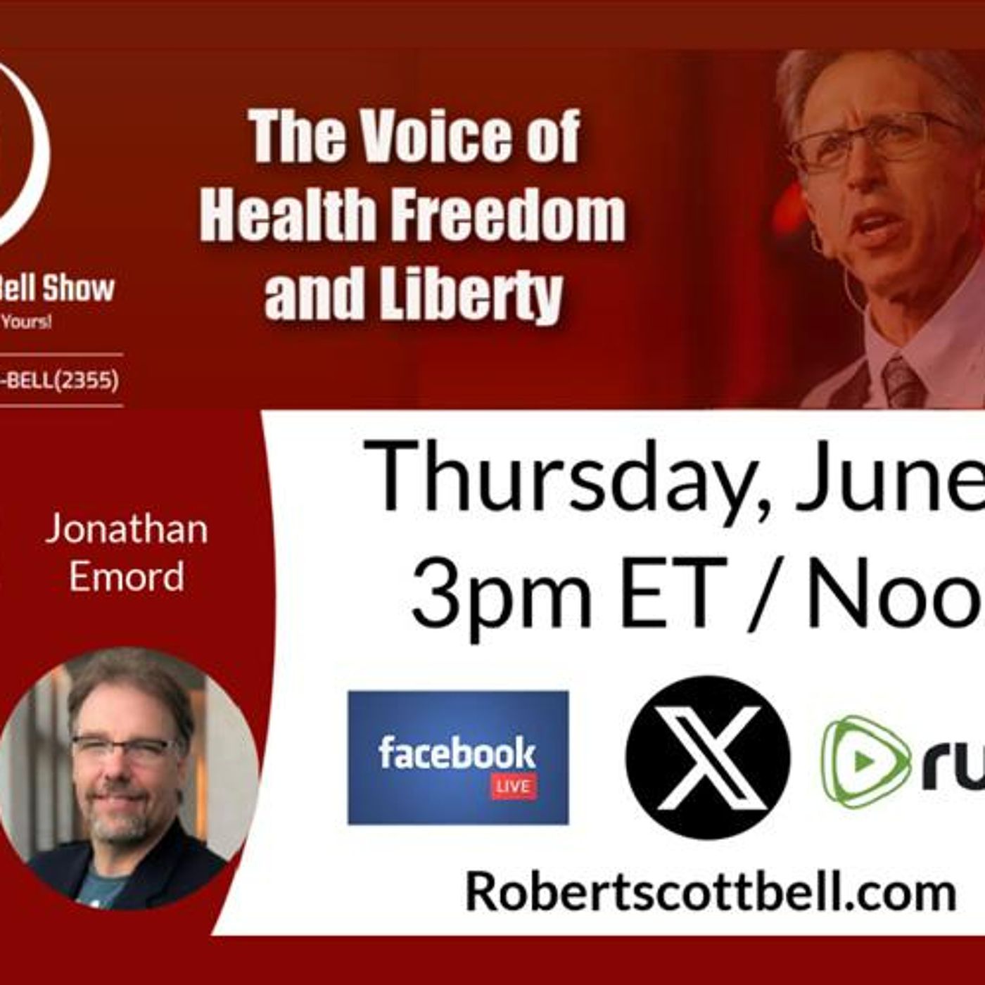 Jonathan Emord, RFK Hits a Wall, Darrell Issa 'Insurrection', Fearmongering Pundits, James Lyons-Weiler, RFK calls CNN's Bluff - The RSB Sho episode artwork