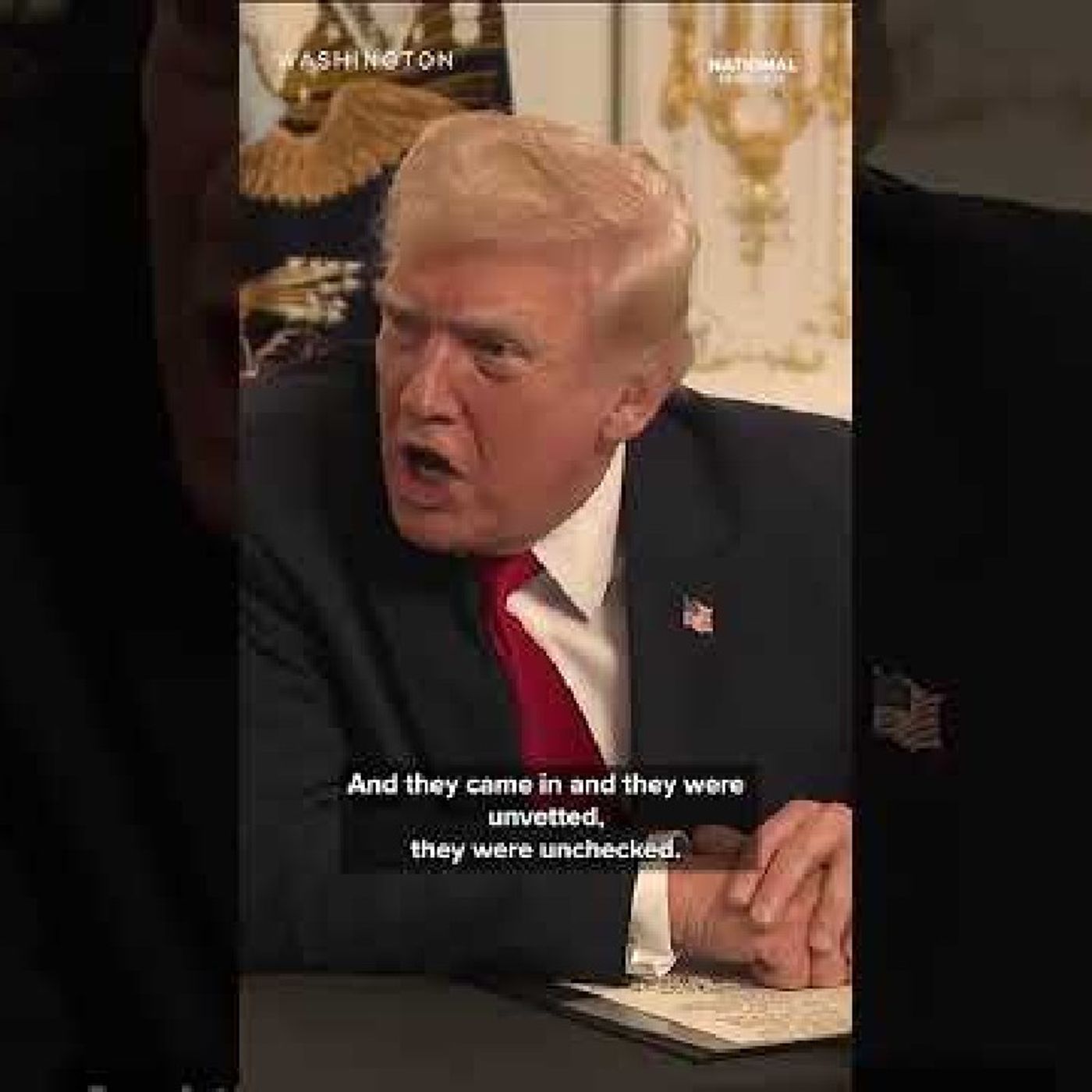 'Are you a stupid person' Trump to reporter after question about Biden and Afghani asylum in US - The National Desk. episode artwork
