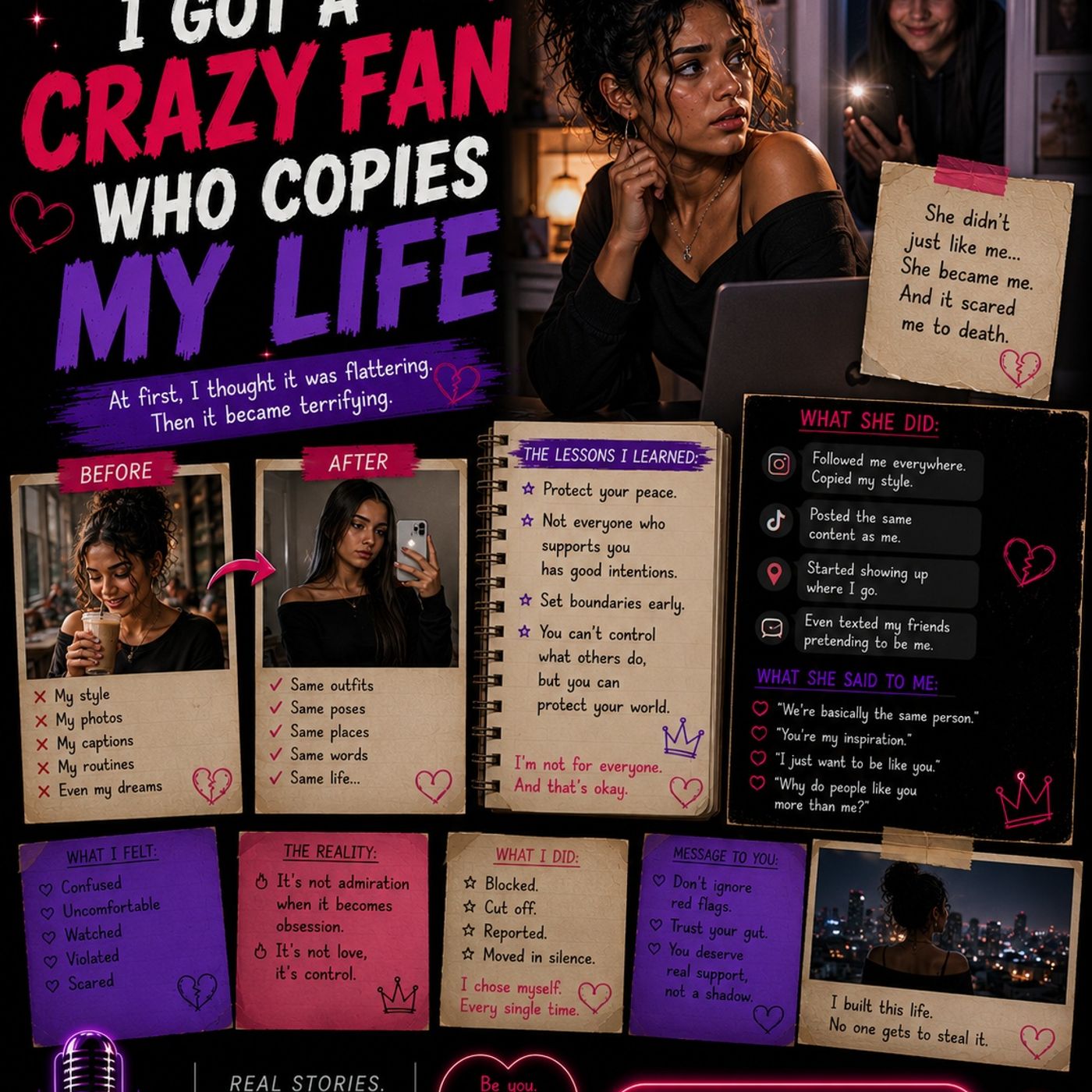 I Got a Crazy Fan Who Copies My Life|Like and subscribe 💕 episode artwork