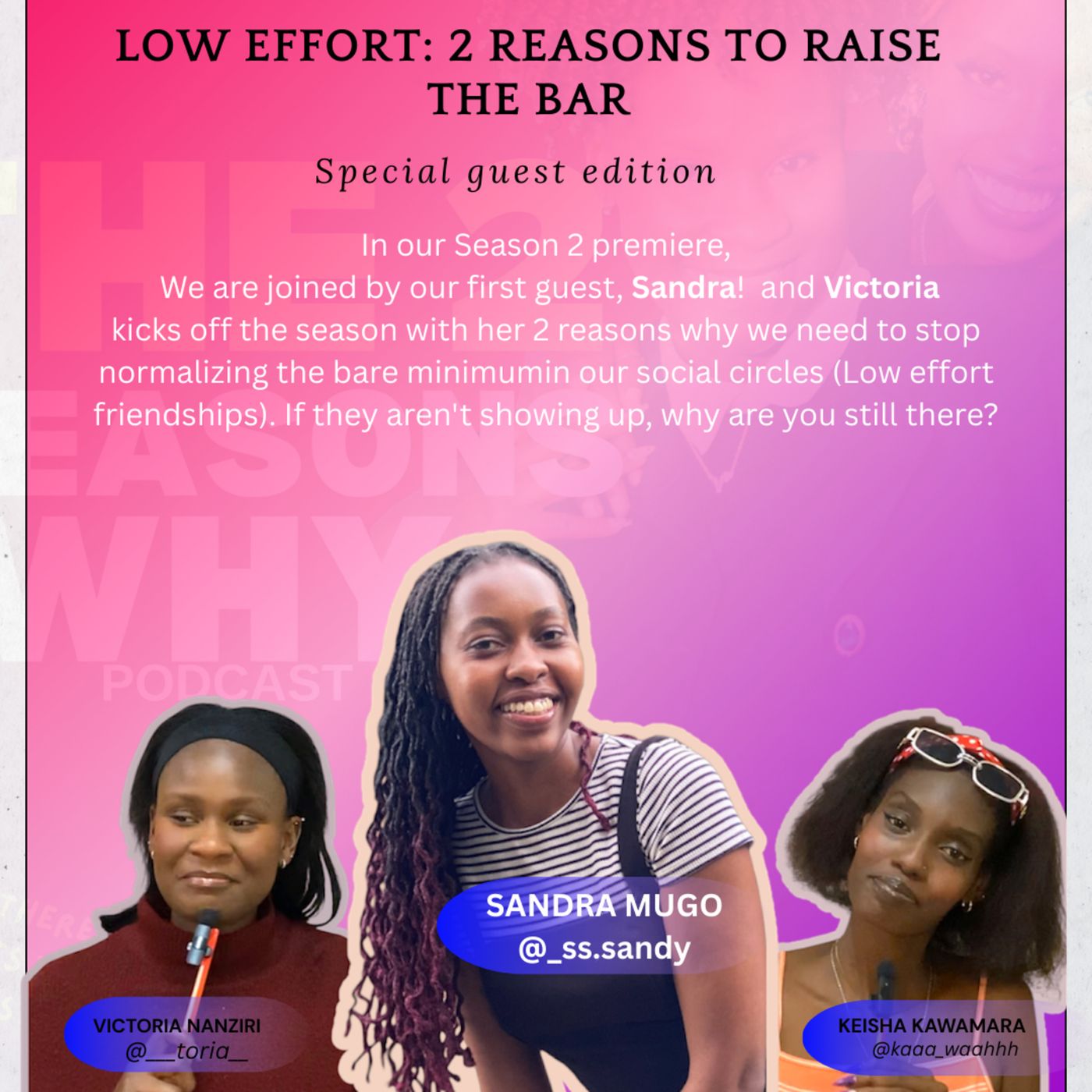 RAISE the STANDARD : Low effort friendships