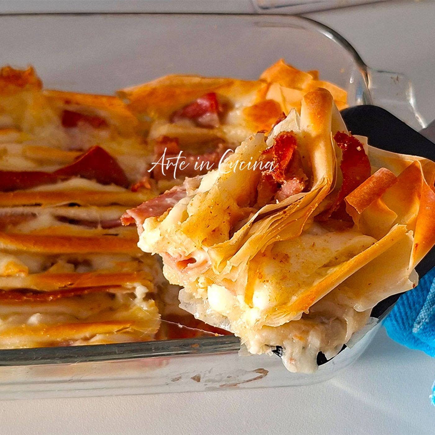 RUSTICO di PASTA FILLO con prosciutto e provola