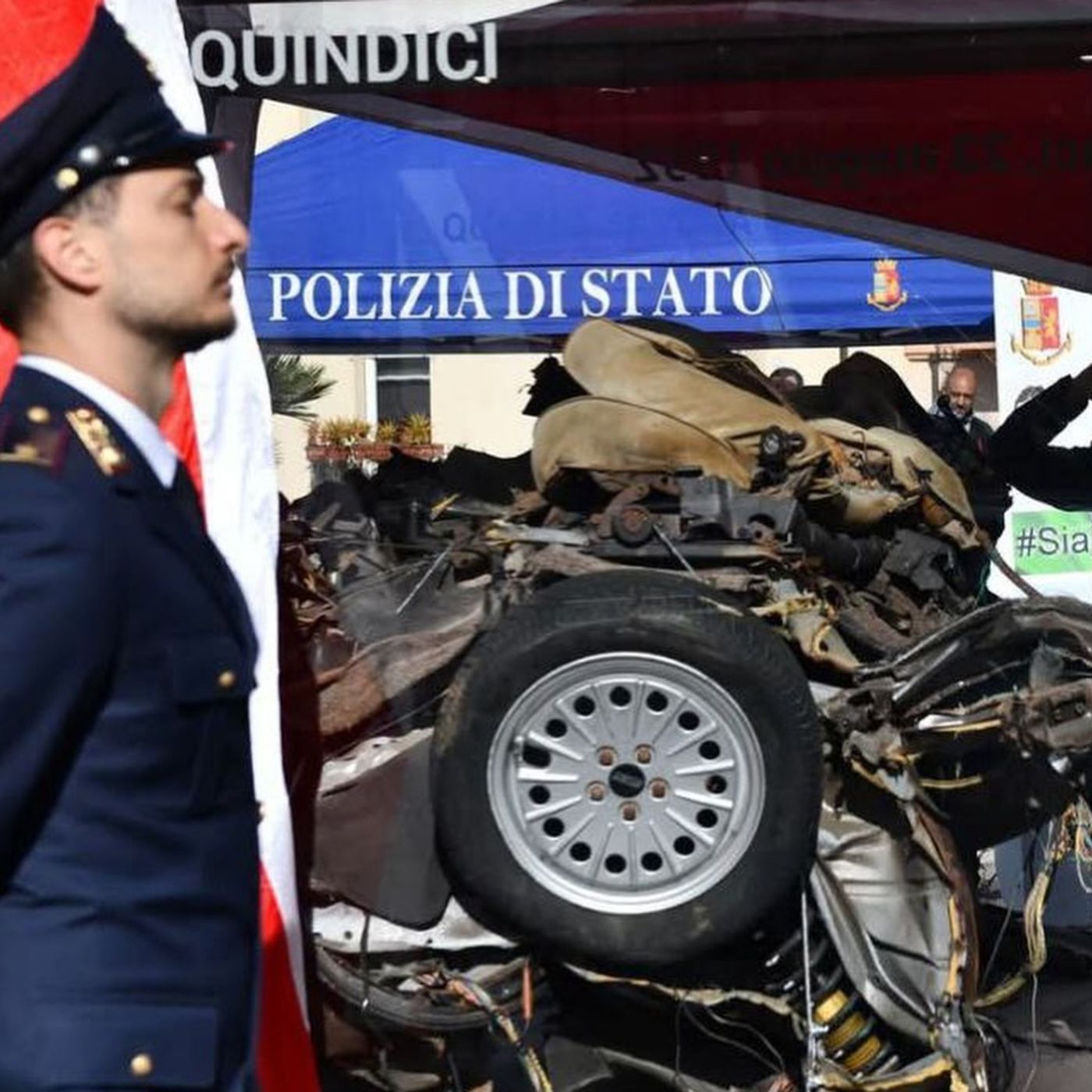 Arriva a Vicenza l’auto della scorta del giudice Falcone, segno del sacrificio della Polizia di Stato