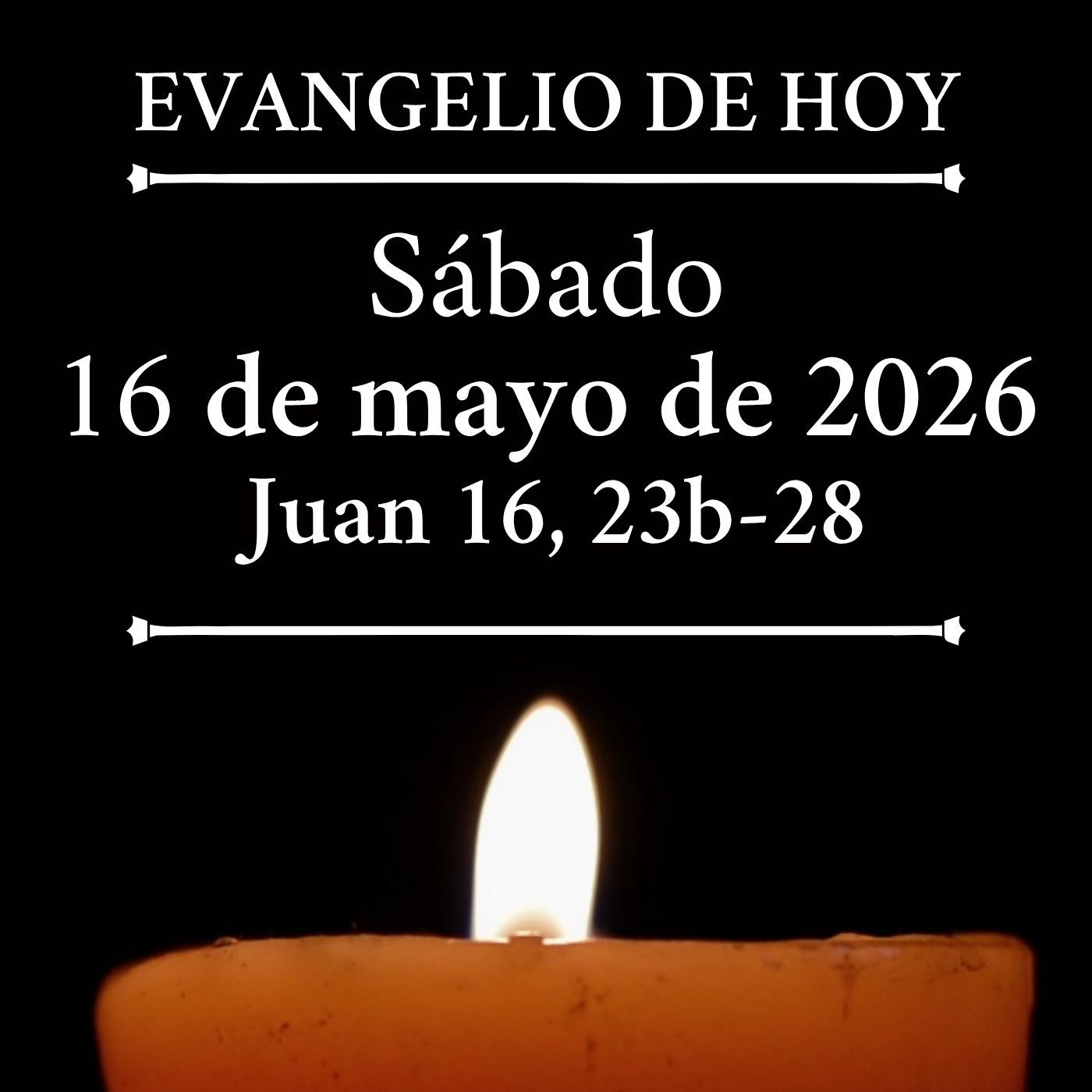 Evangelio del sábado 16 de mayo de 2026 - Pedid, y recibiréis, para que vuestra alegría sea completa episode artwork