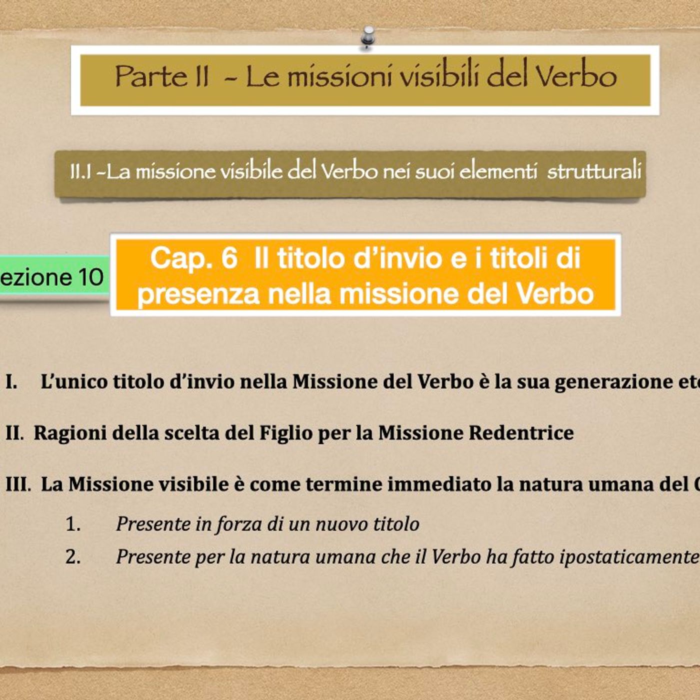 DM-10 La missione visibile del Verbo - elementi strutturali 2