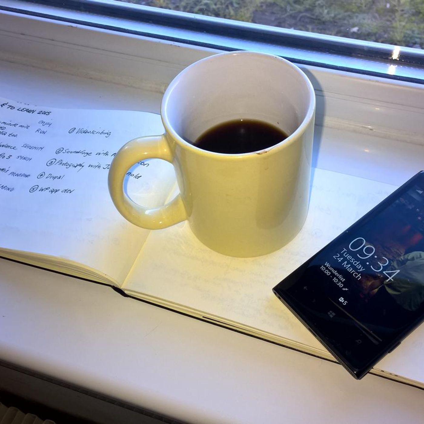Planning at my window. #OneNote episode artwork
