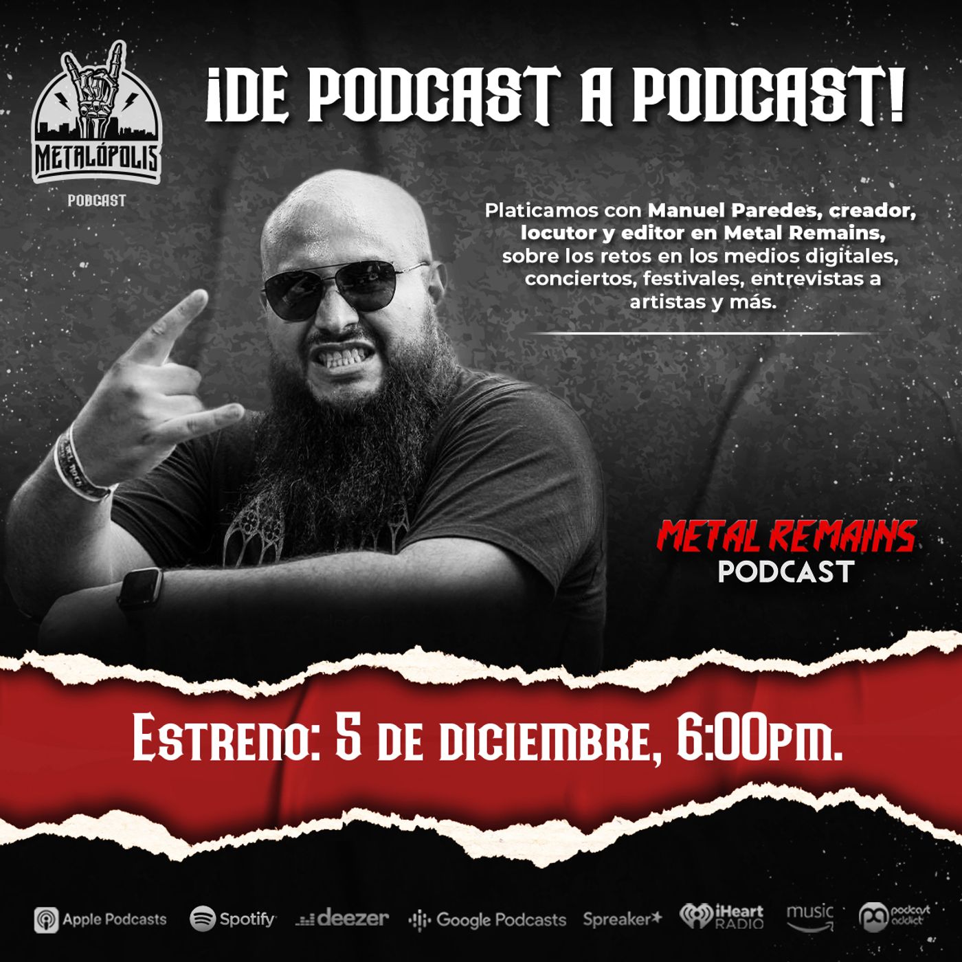 T8-Ep077: De podcast a podcast con Metal Remains episode artwork