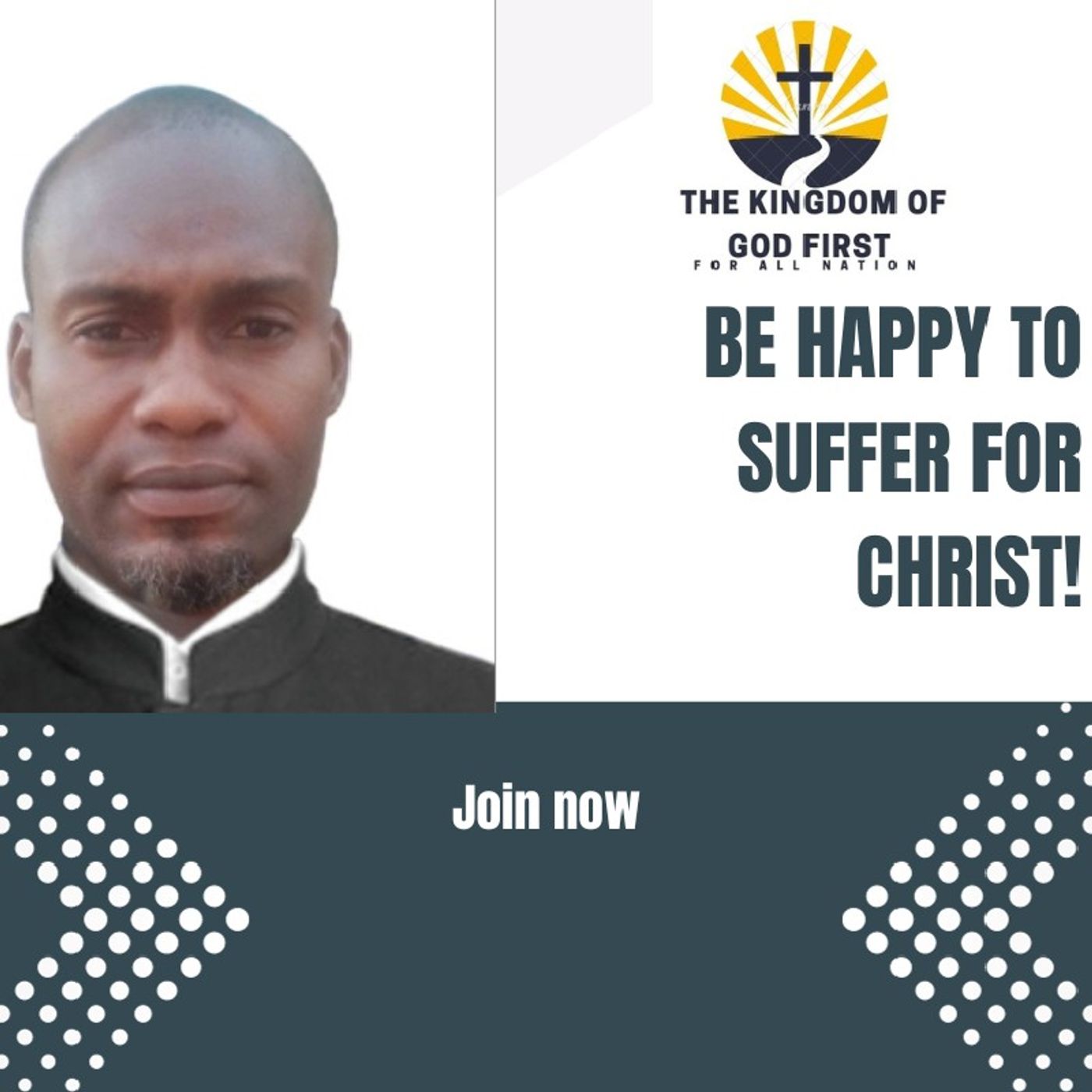 BE HAPPY TO SUFFER FOR CHRIST!