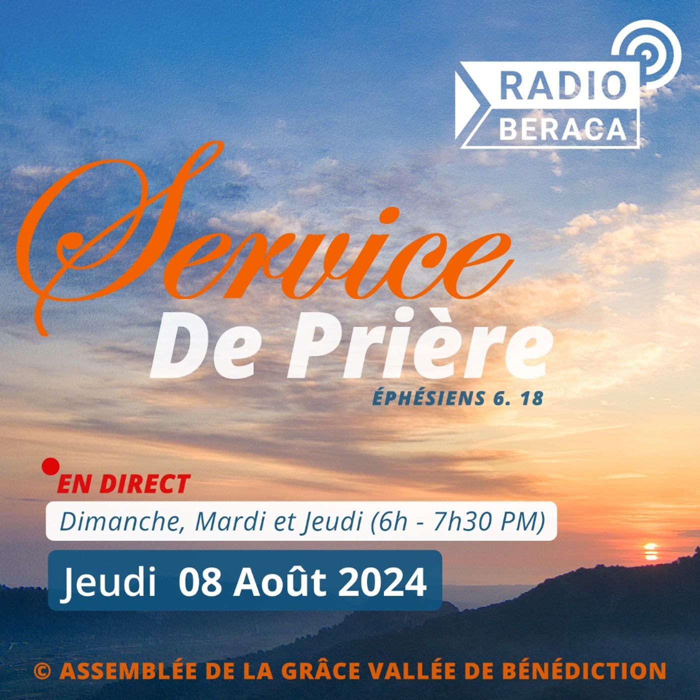 Jeudi 08 Août 2024.- Service de prière episode artwork