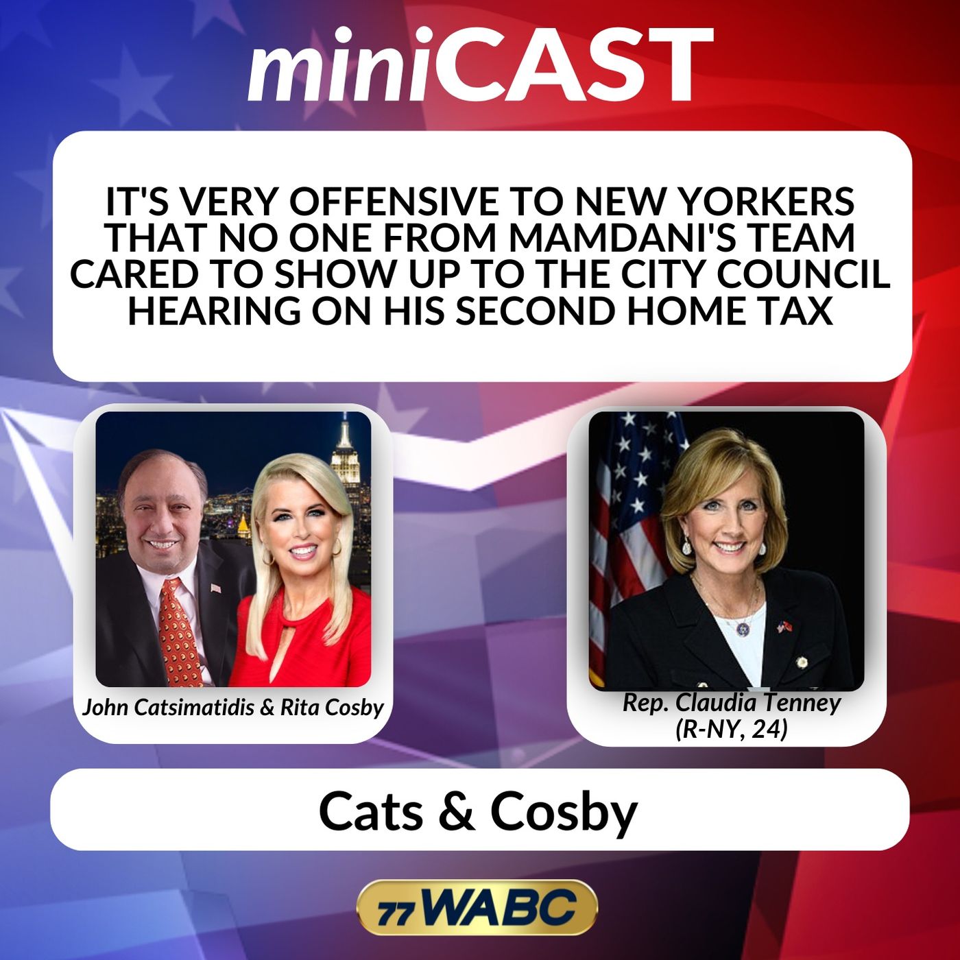 Rep. Claudia Tenney: So Offensive to New Yorkers No One from Mamdani's Team Showed Up to the City Council Hearing on his Second Home Tax episode artwork